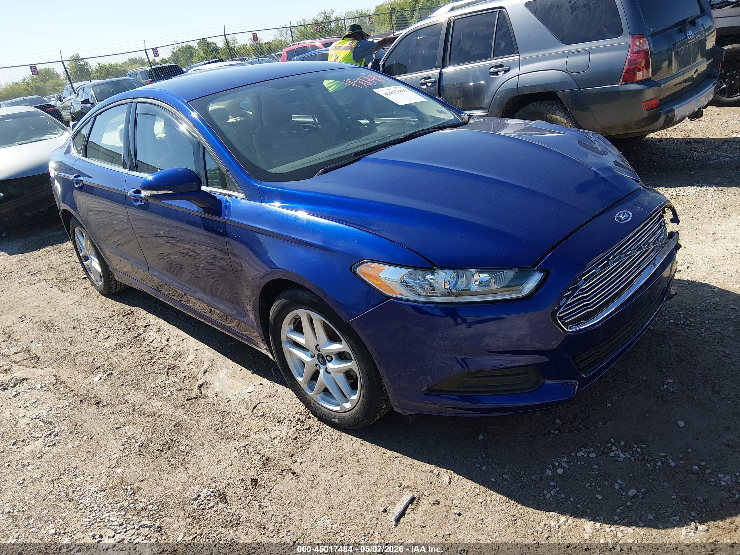 2014 Ford Fusion Se Blue vin: 3FA6P0H75ER374768
