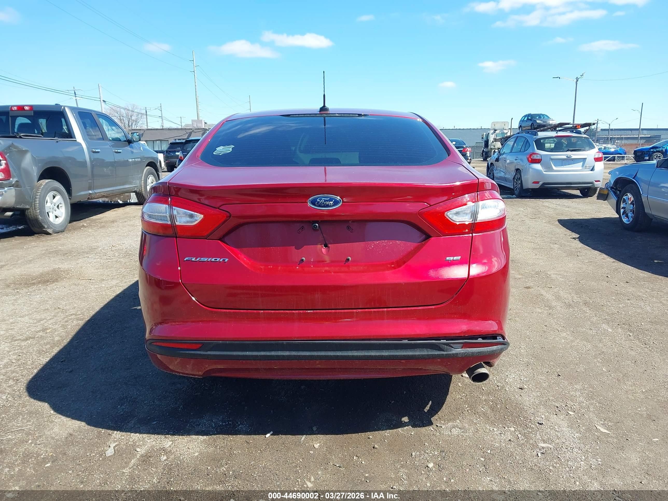 2014 Ford Fusion Se Red vin: 3FA6P0H75ER375967