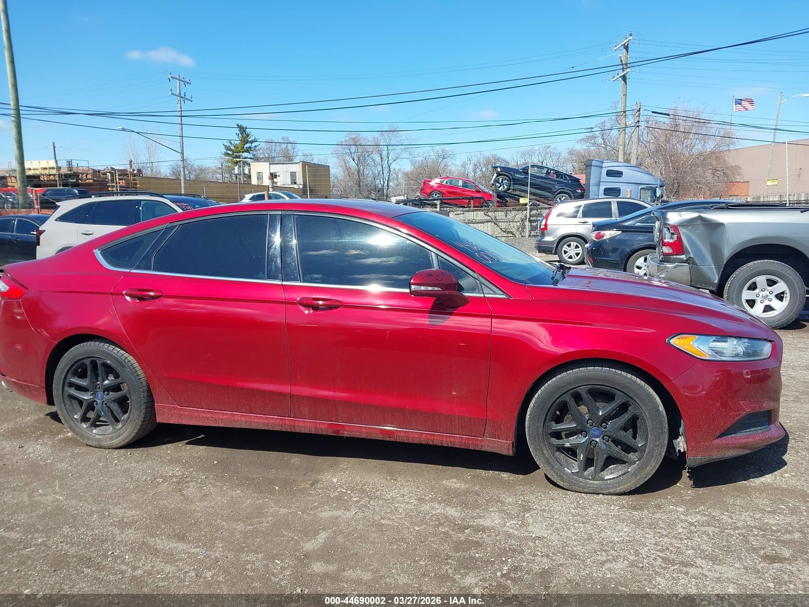 2014 Ford Fusion Se Red vin: 3FA6P0H75ER375967