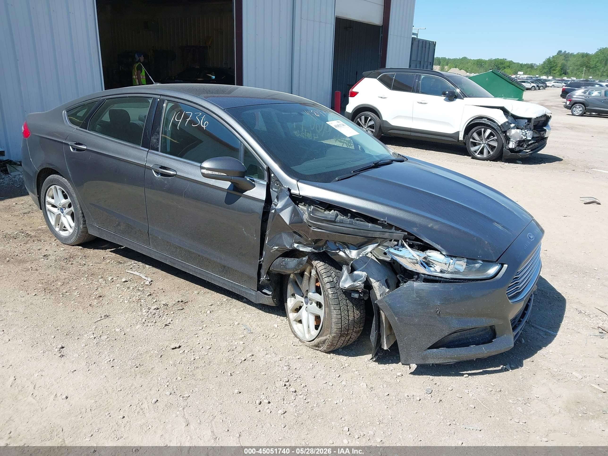 2015 Ford Fusion Se Серый vin: 3FA6P0H75FR112184