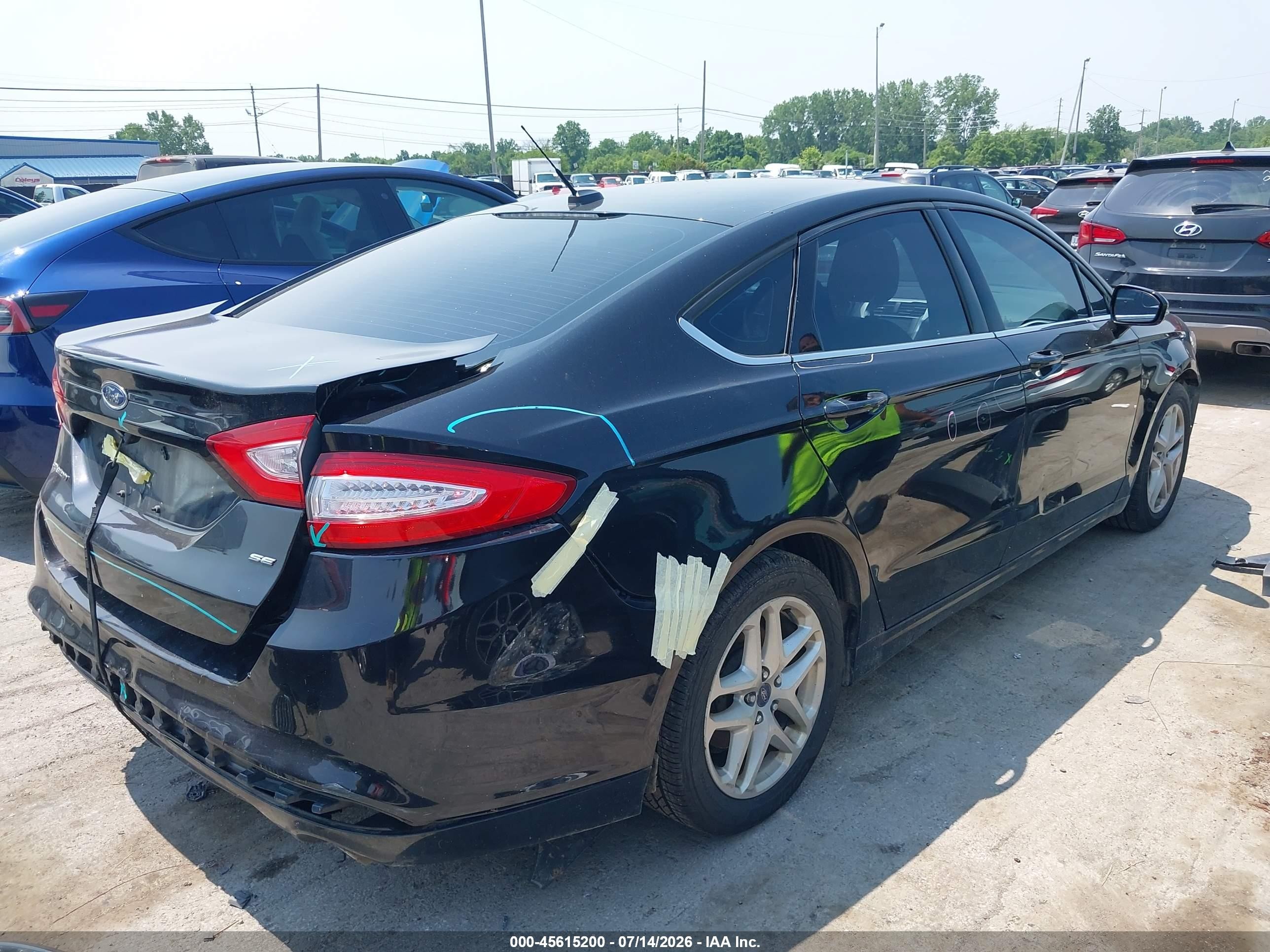 2015 Ford Fusion Se Черный vin: 3FA6P0H75FR112234
