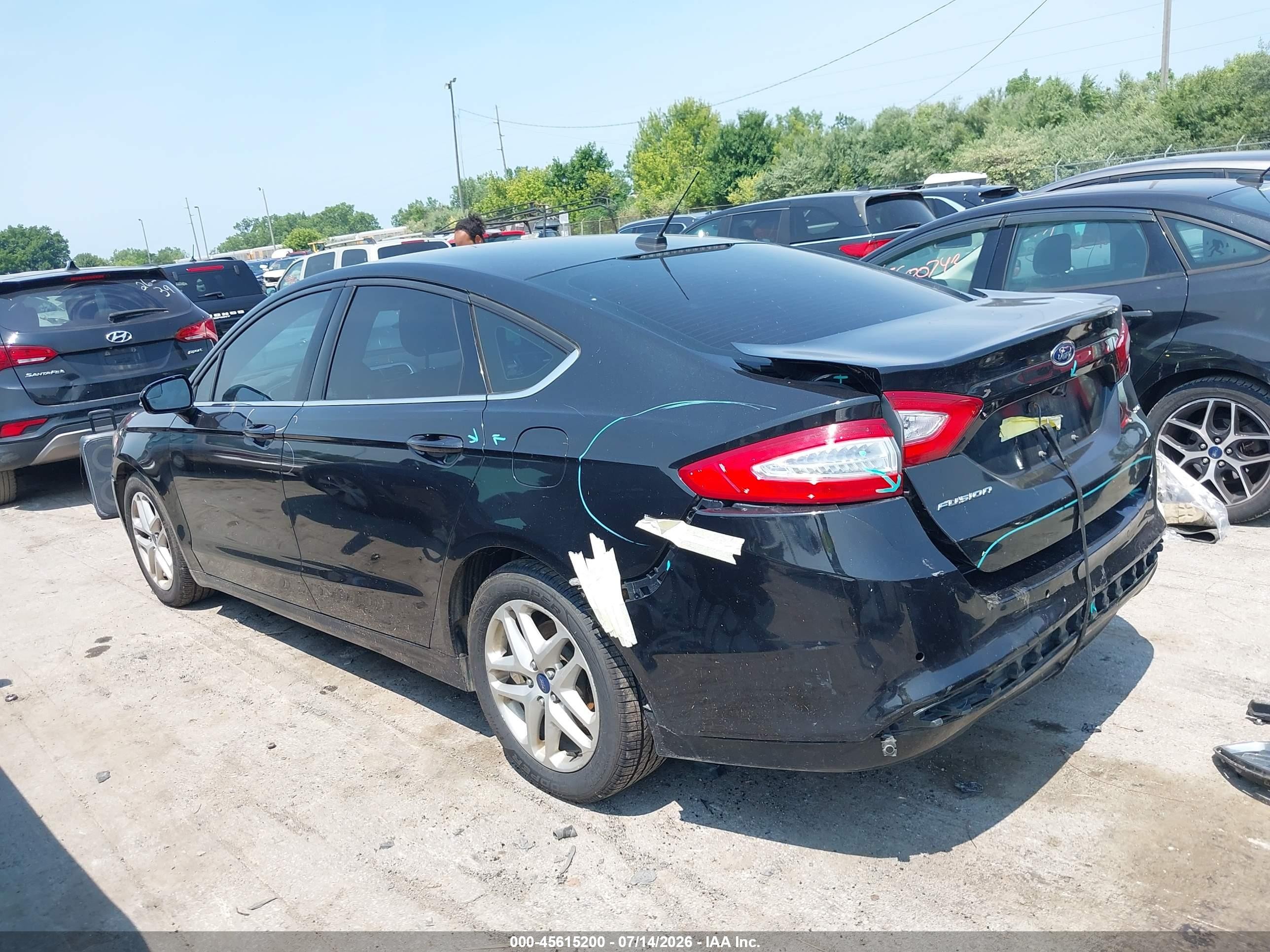 2015 Ford Fusion Se Черный vin: 3FA6P0H75FR112234