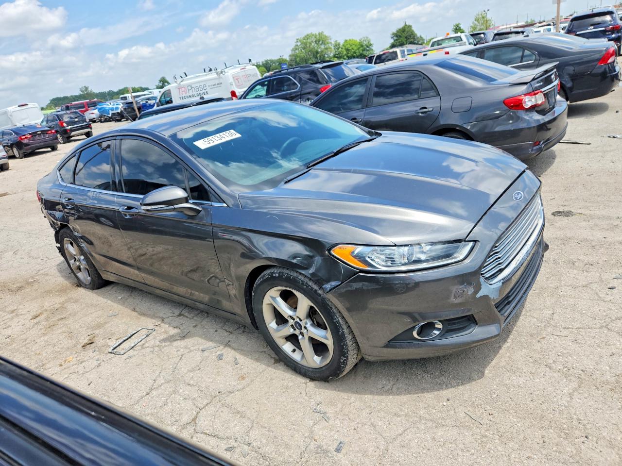 2015 Ford Fusion Se Gray vin: 3FA6P0H75FR122195