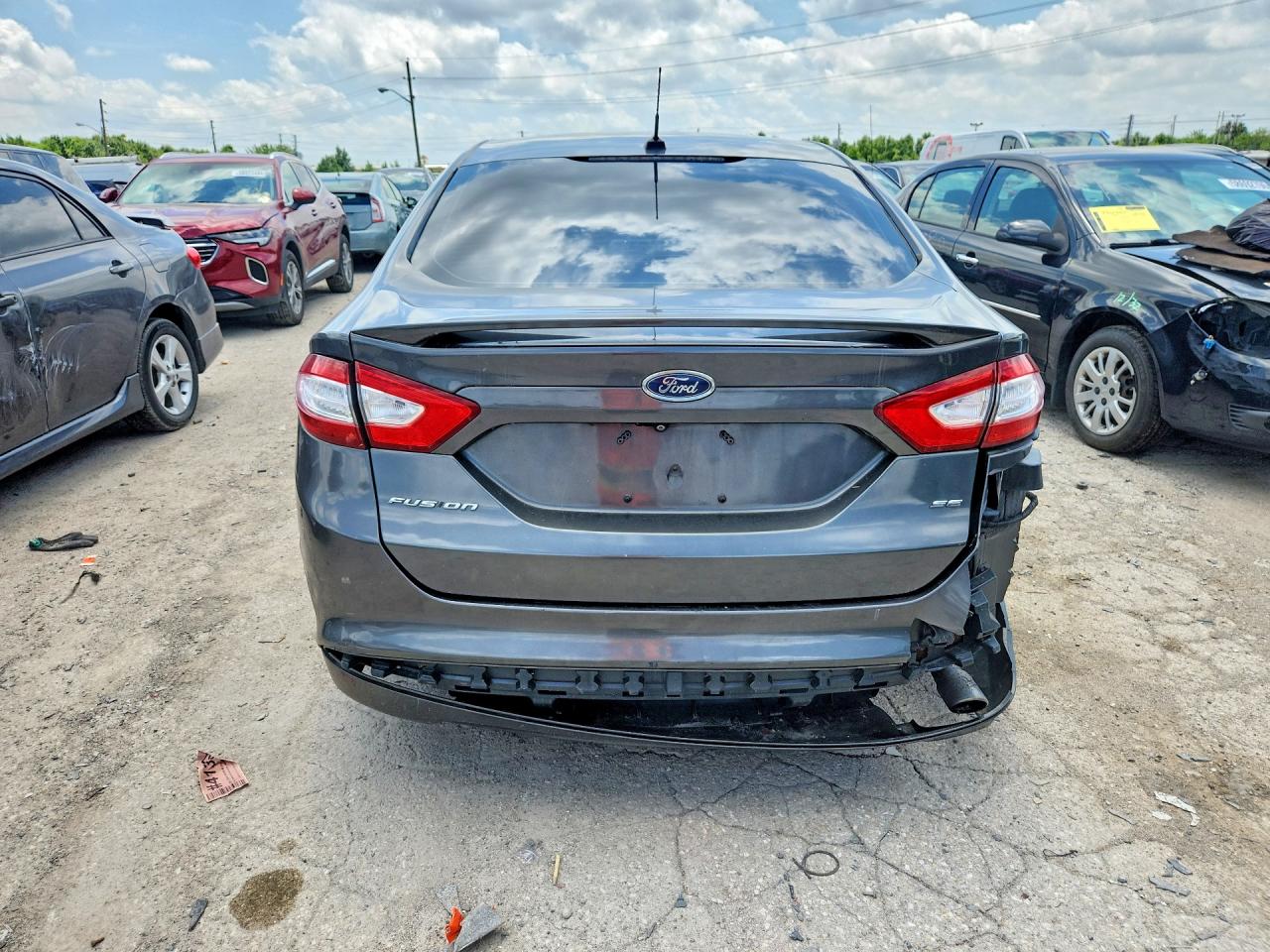 2015 Ford Fusion Se Gray vin: 3FA6P0H75FR122195