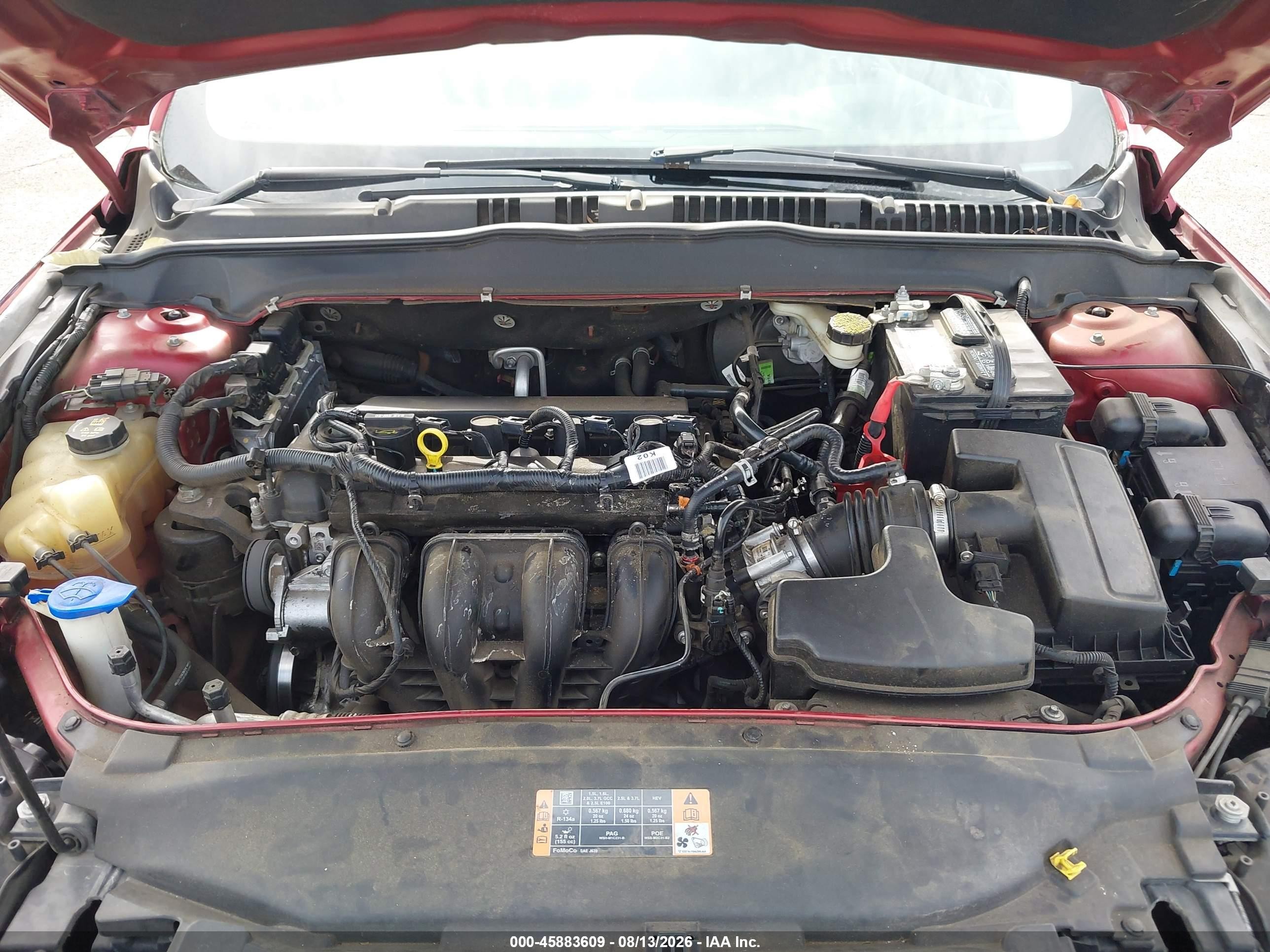 2015 Ford Fusion Se Burgundy vin: 3FA6P0H75FR144617