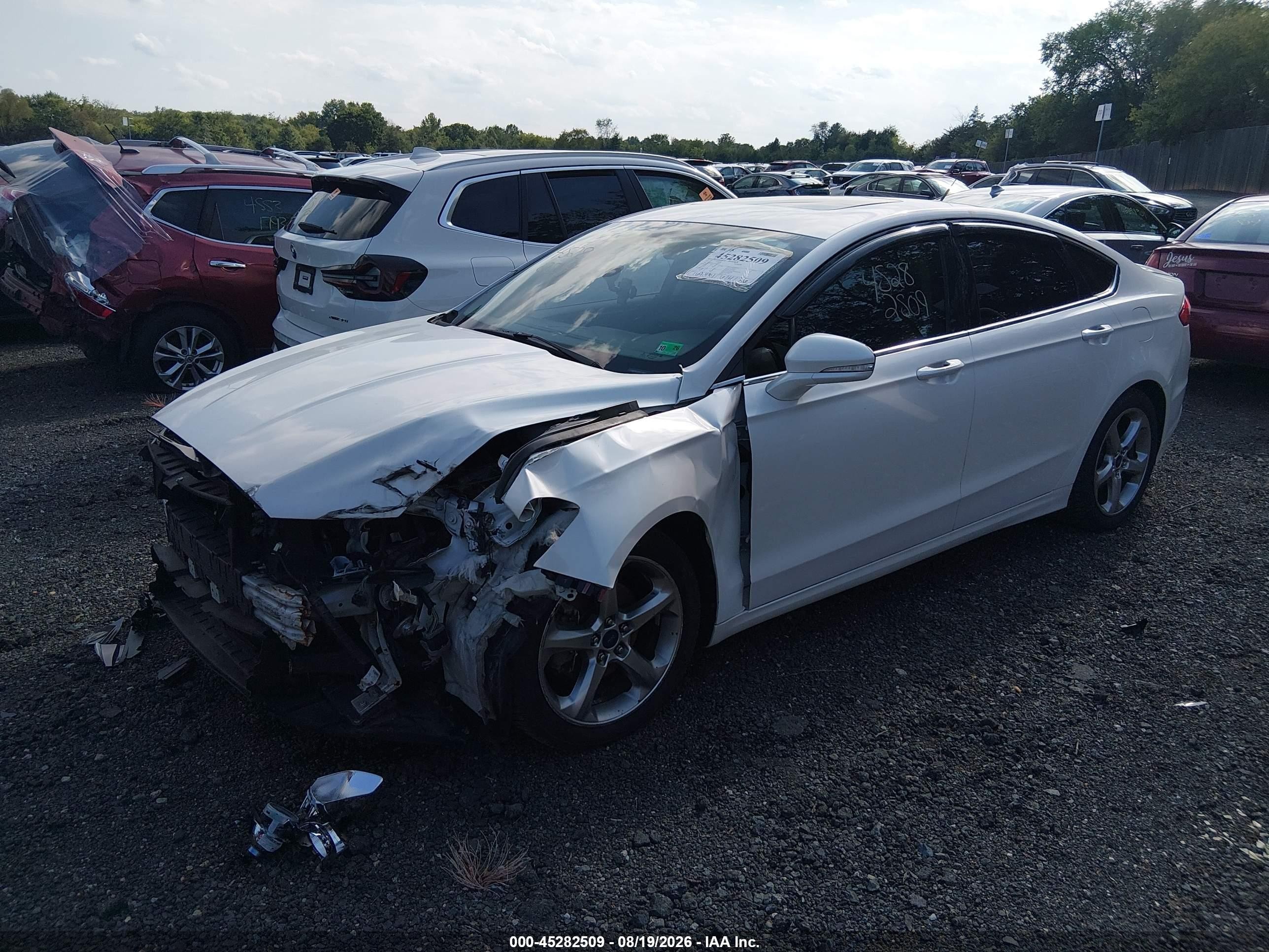 2015 Ford Fusion Se White vin: 3FA6P0H75FR178671