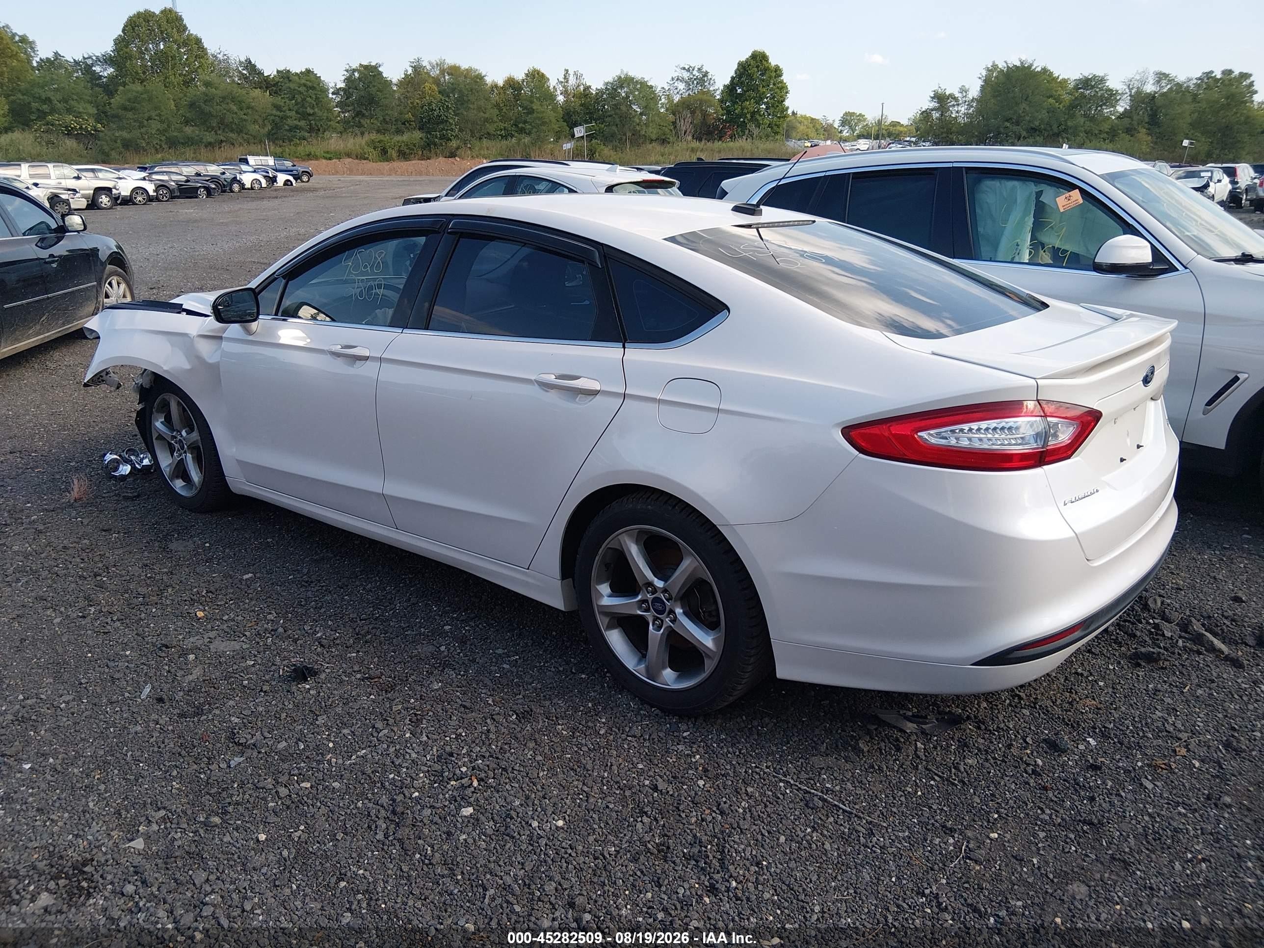 2015 Ford Fusion Se White vin: 3FA6P0H75FR178671