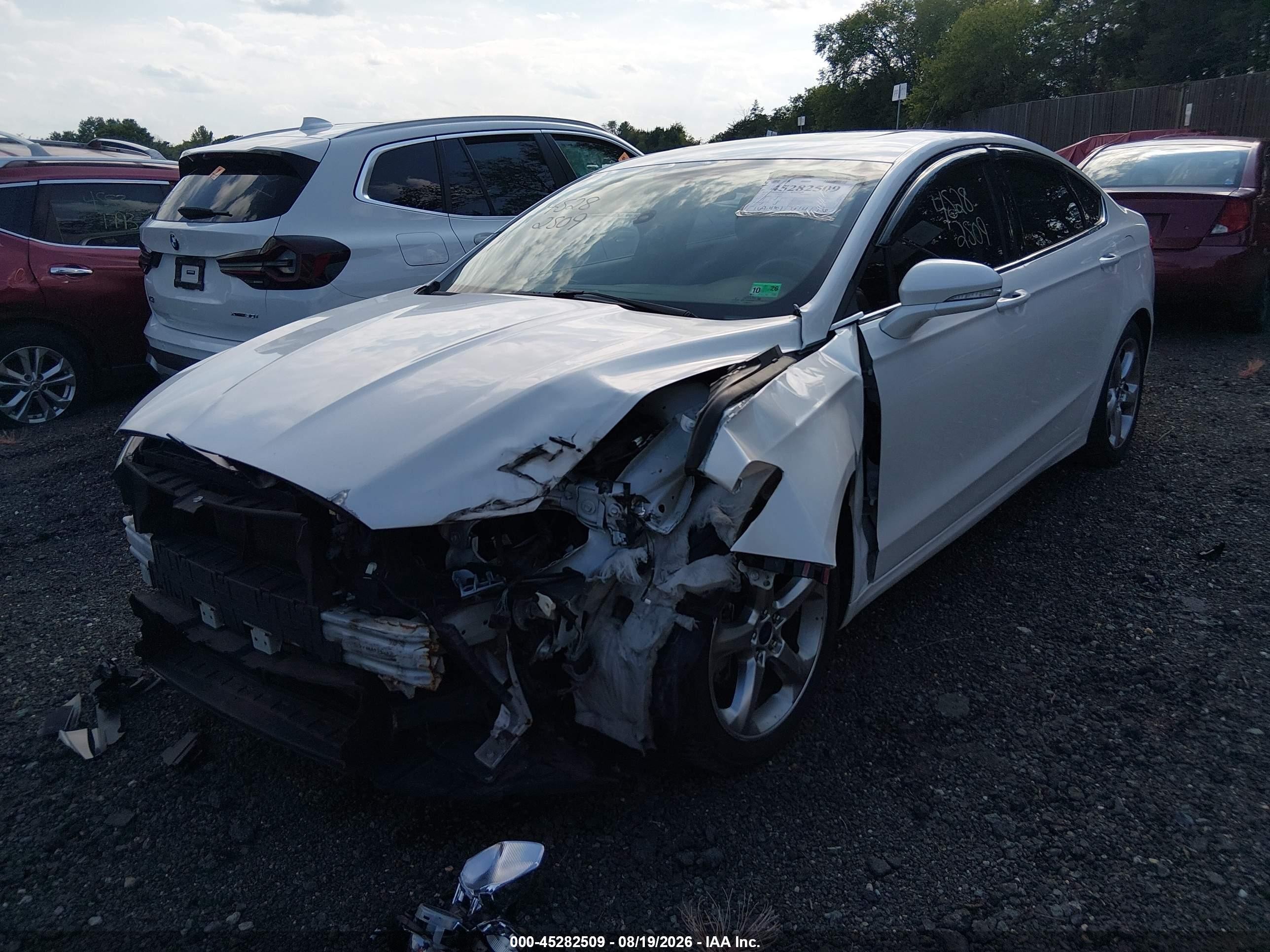 2015 Ford Fusion Se White vin: 3FA6P0H75FR178671