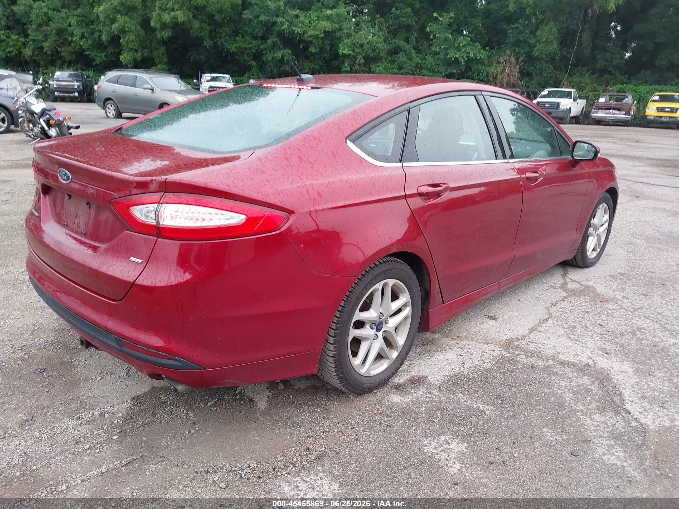 2015 Ford Fusion Se Red vin: 3FA6P0H75FR205772