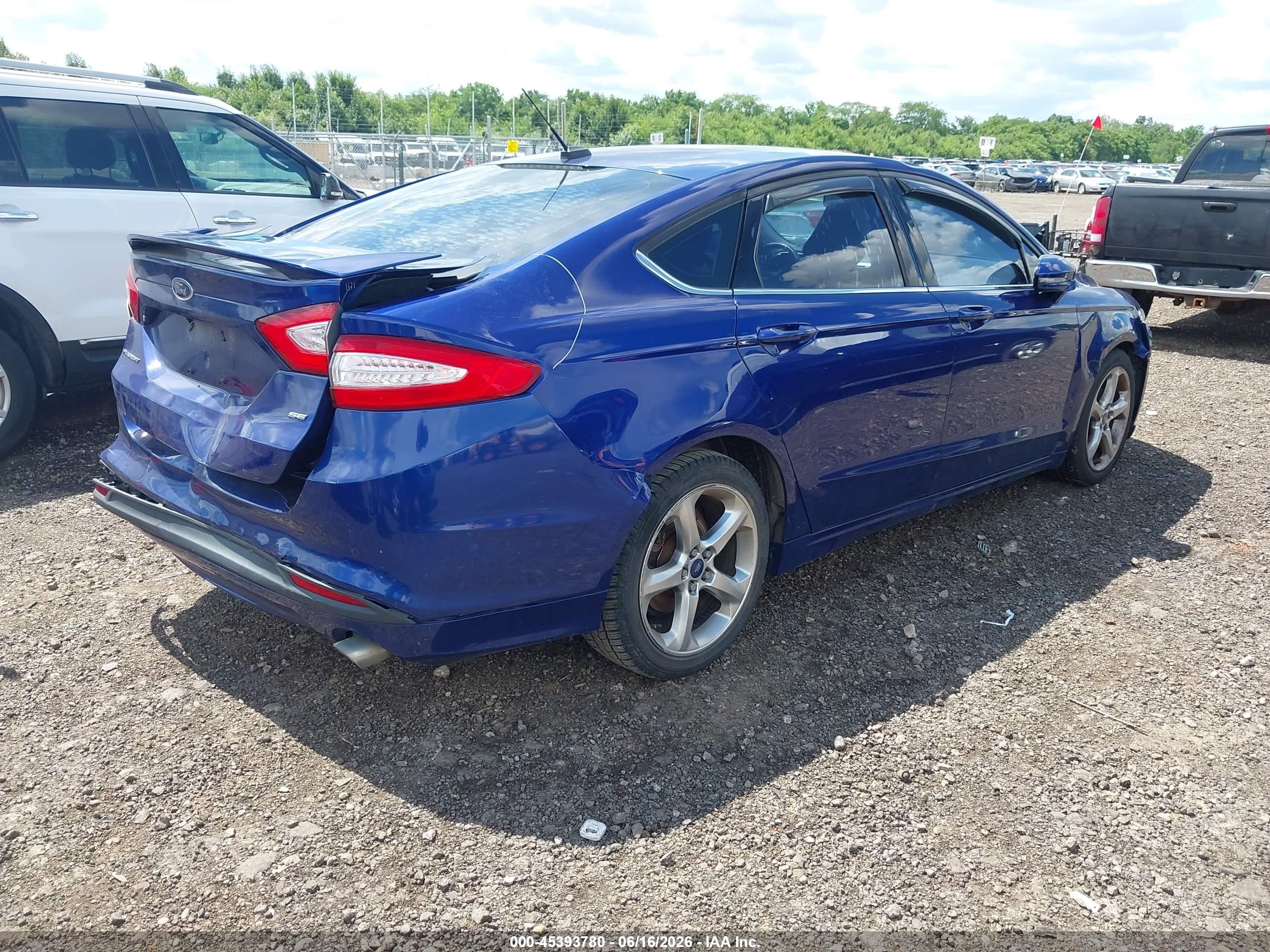 2015 Ford Fusion Se Blue vin: 3FA6P0H75FR211121