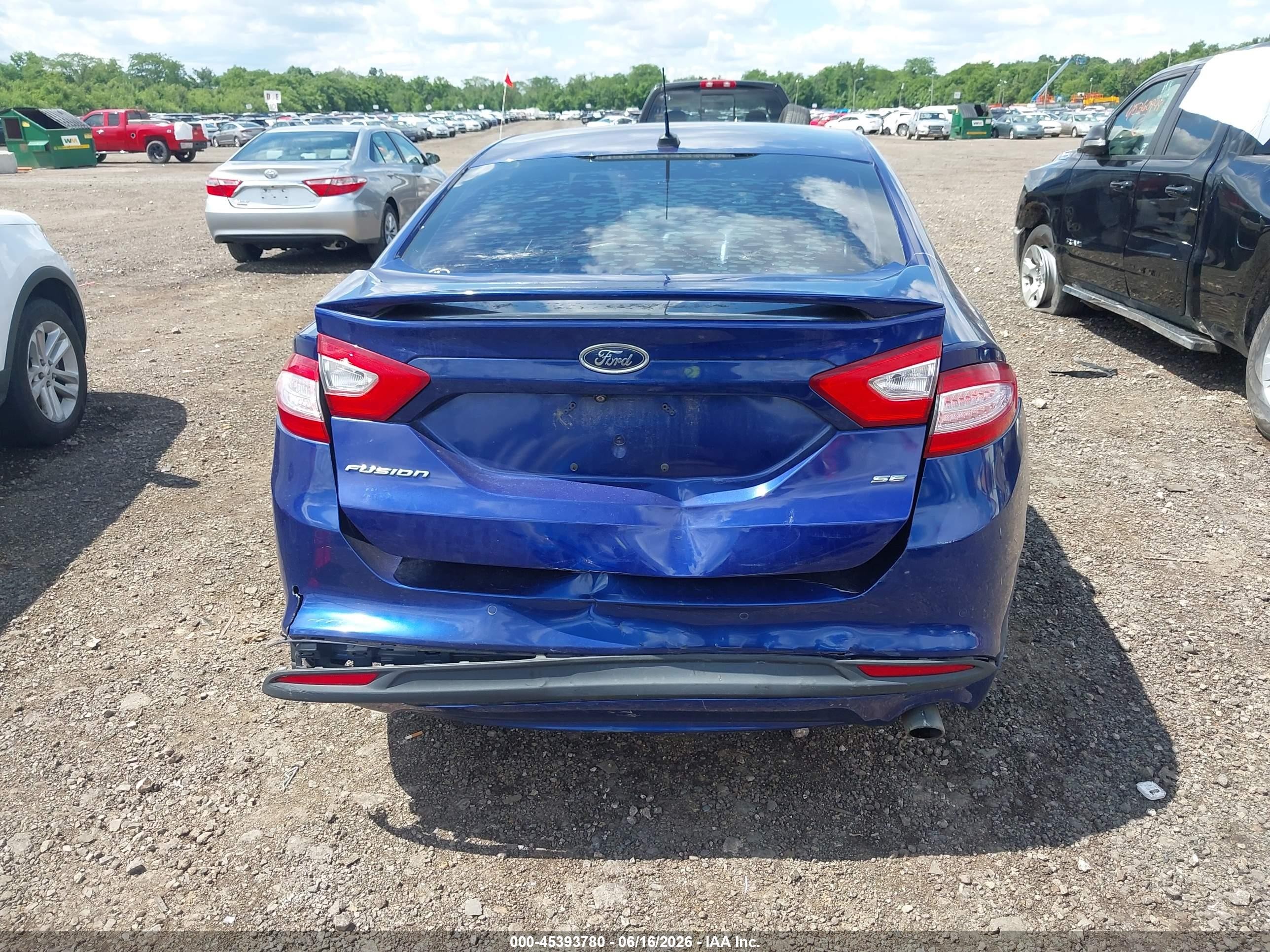2015 Ford Fusion Se Blue vin: 3FA6P0H75FR211121