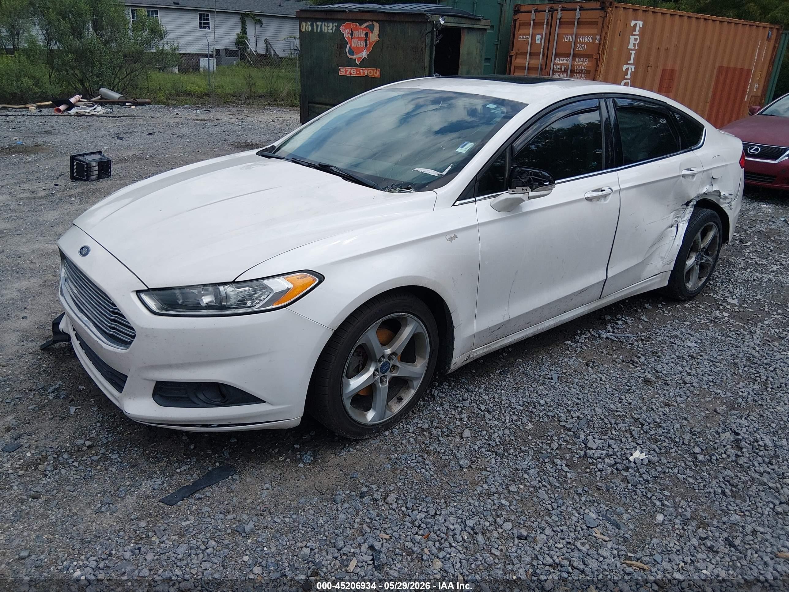 2015 Ford Fusion Se White vin: 3FA6P0H75FR256138