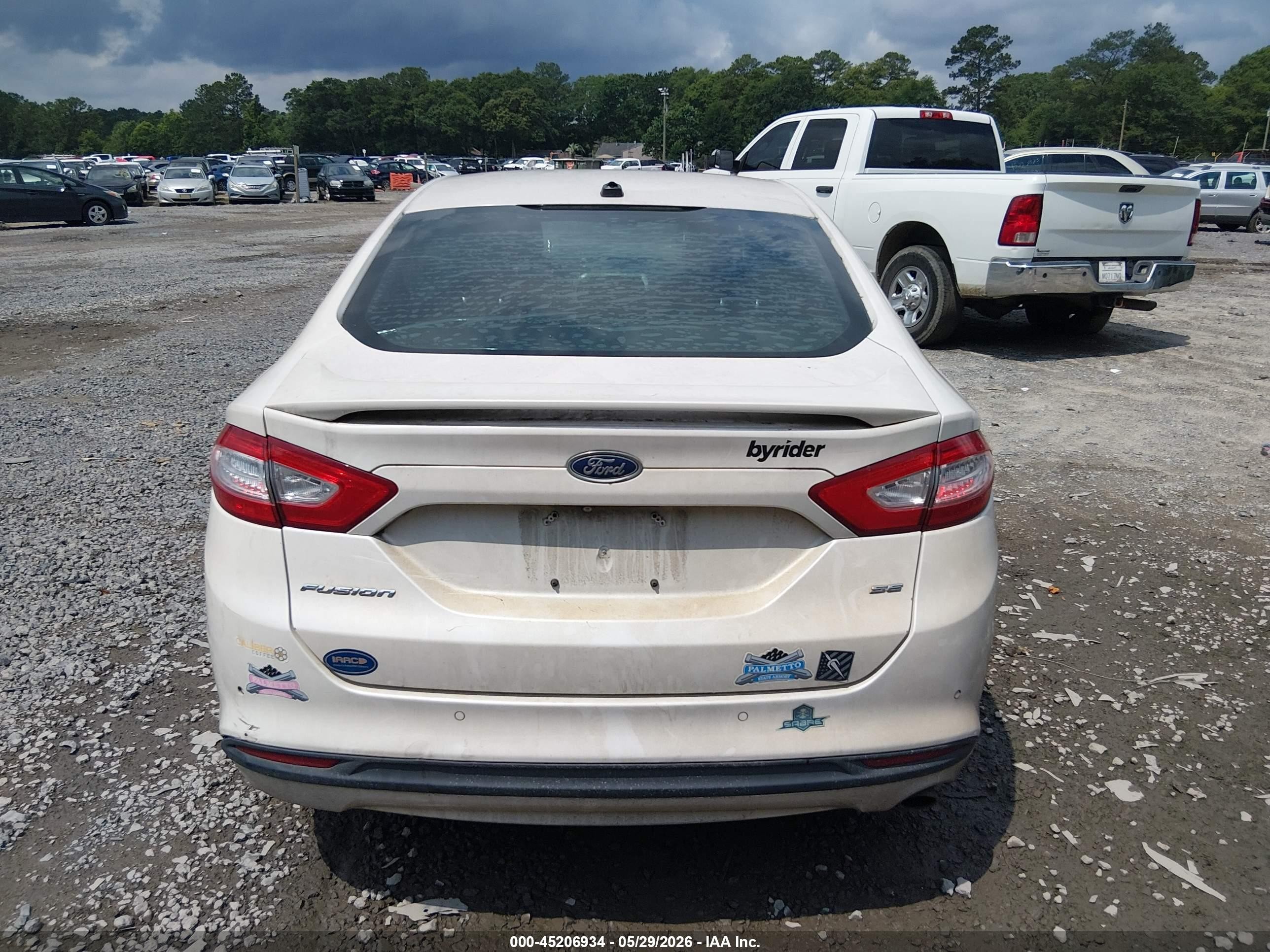 2015 Ford Fusion Se White vin: 3FA6P0H75FR256138