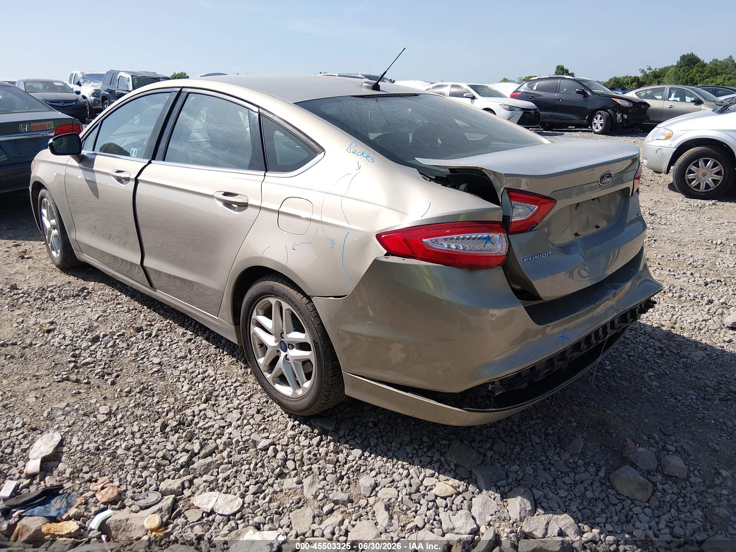 2015 Ford Fusion Se Gray vin: 3FA6P0H75FR258648