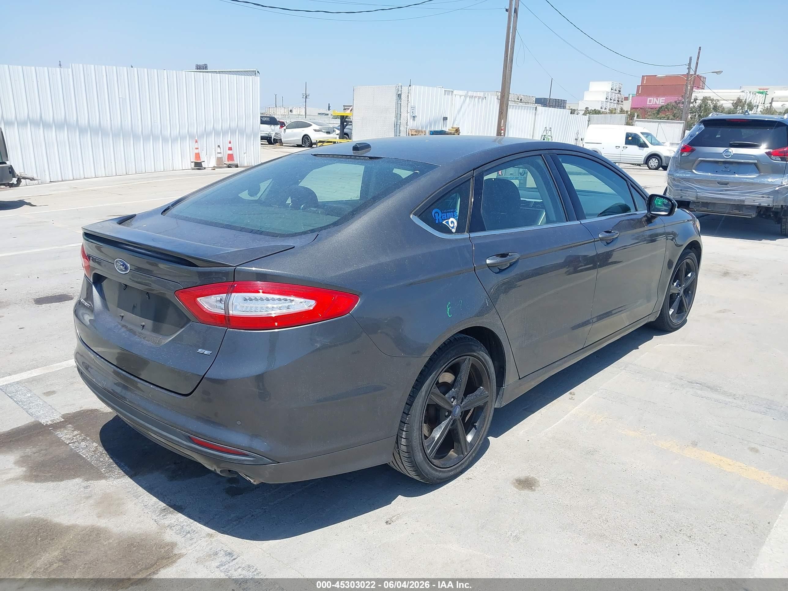 2016 Ford Fusion Se Gray vin: 3FA6P0H75GR173567