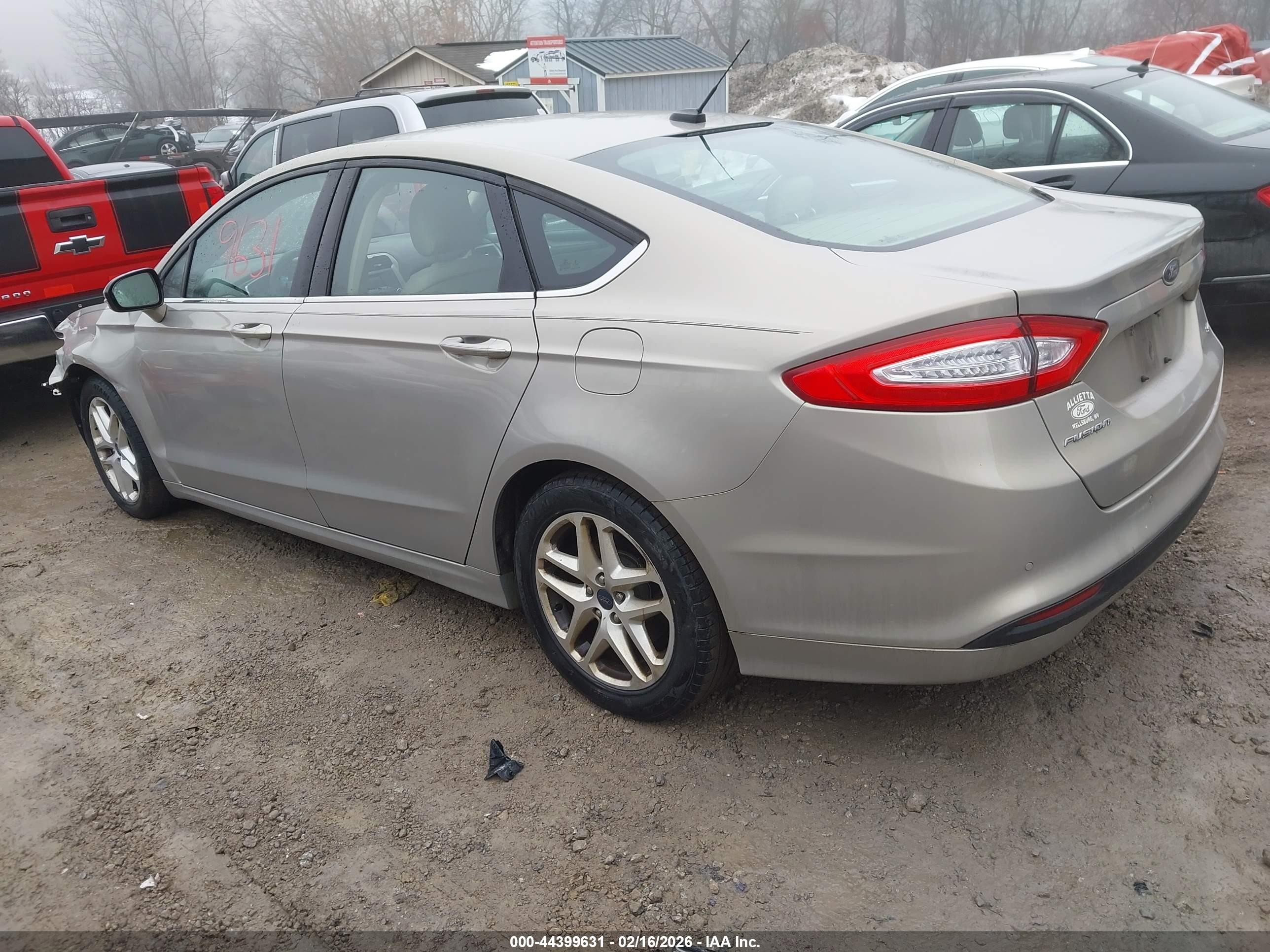2016 Ford Fusion Se Beige vin: 3FA6P0H75GR199831