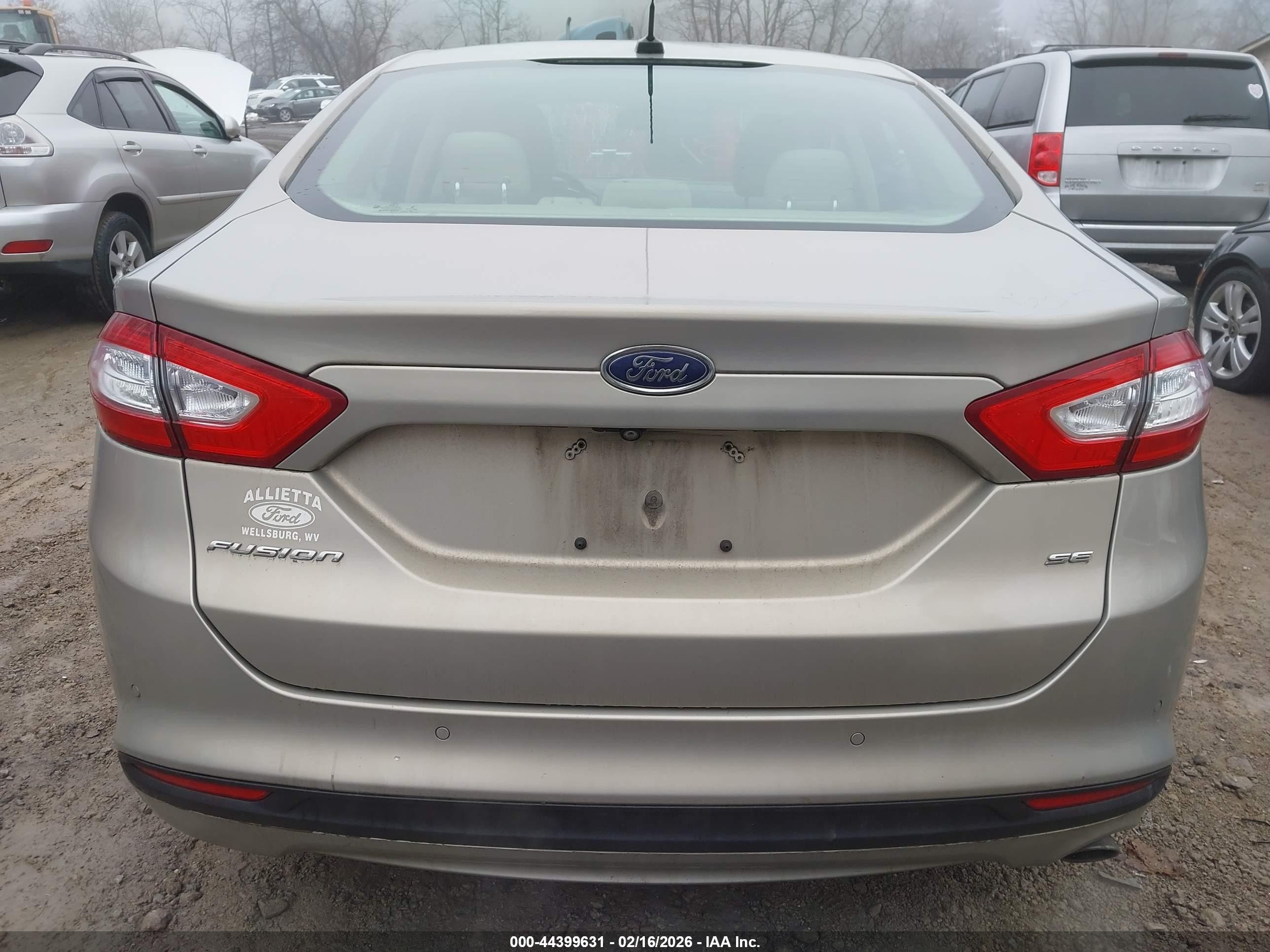 2016 Ford Fusion Se Beige vin: 3FA6P0H75GR199831
