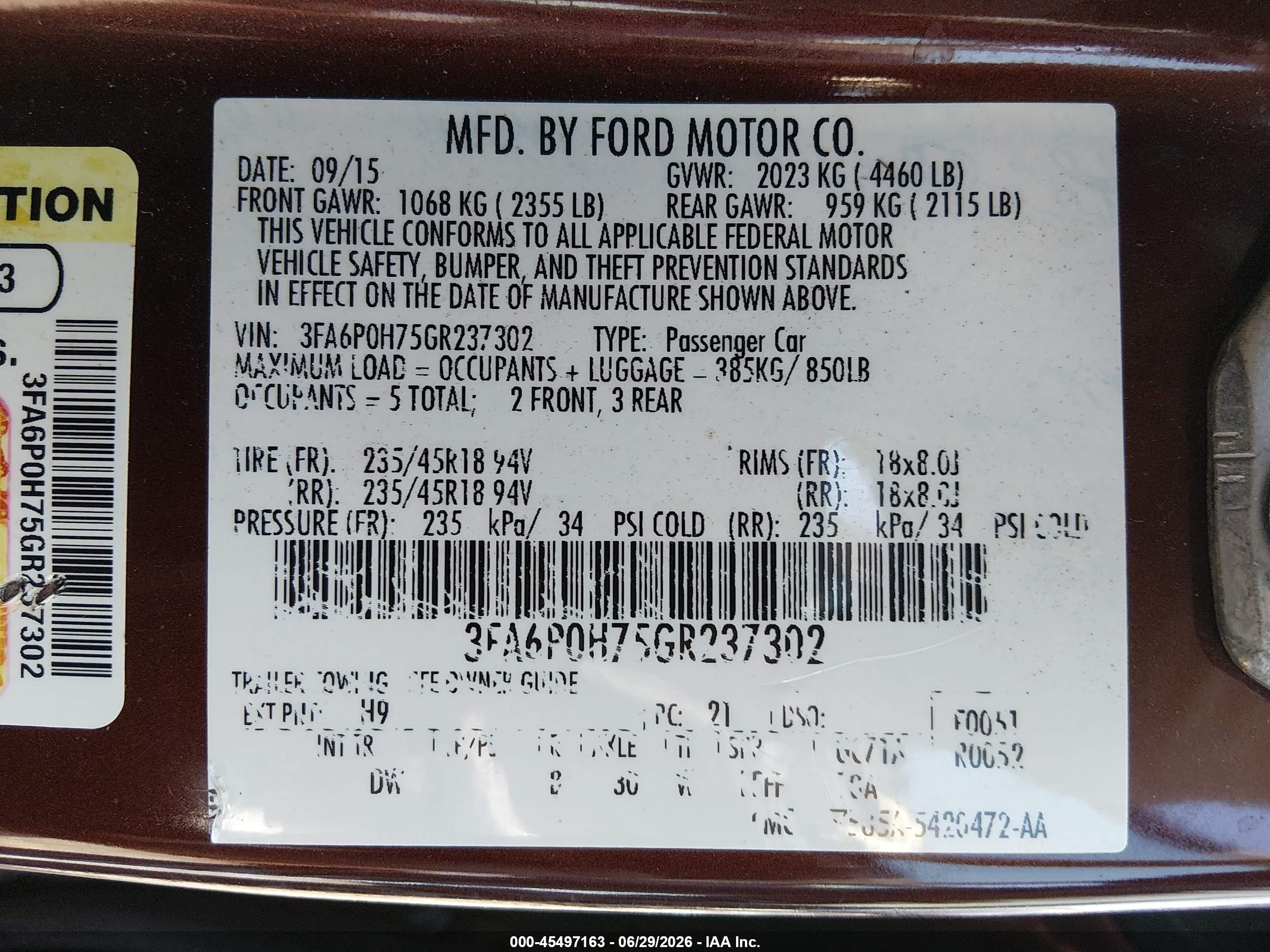 2016 Ford Fusion Se Коричневый vin: 3FA6P0H75GR237302