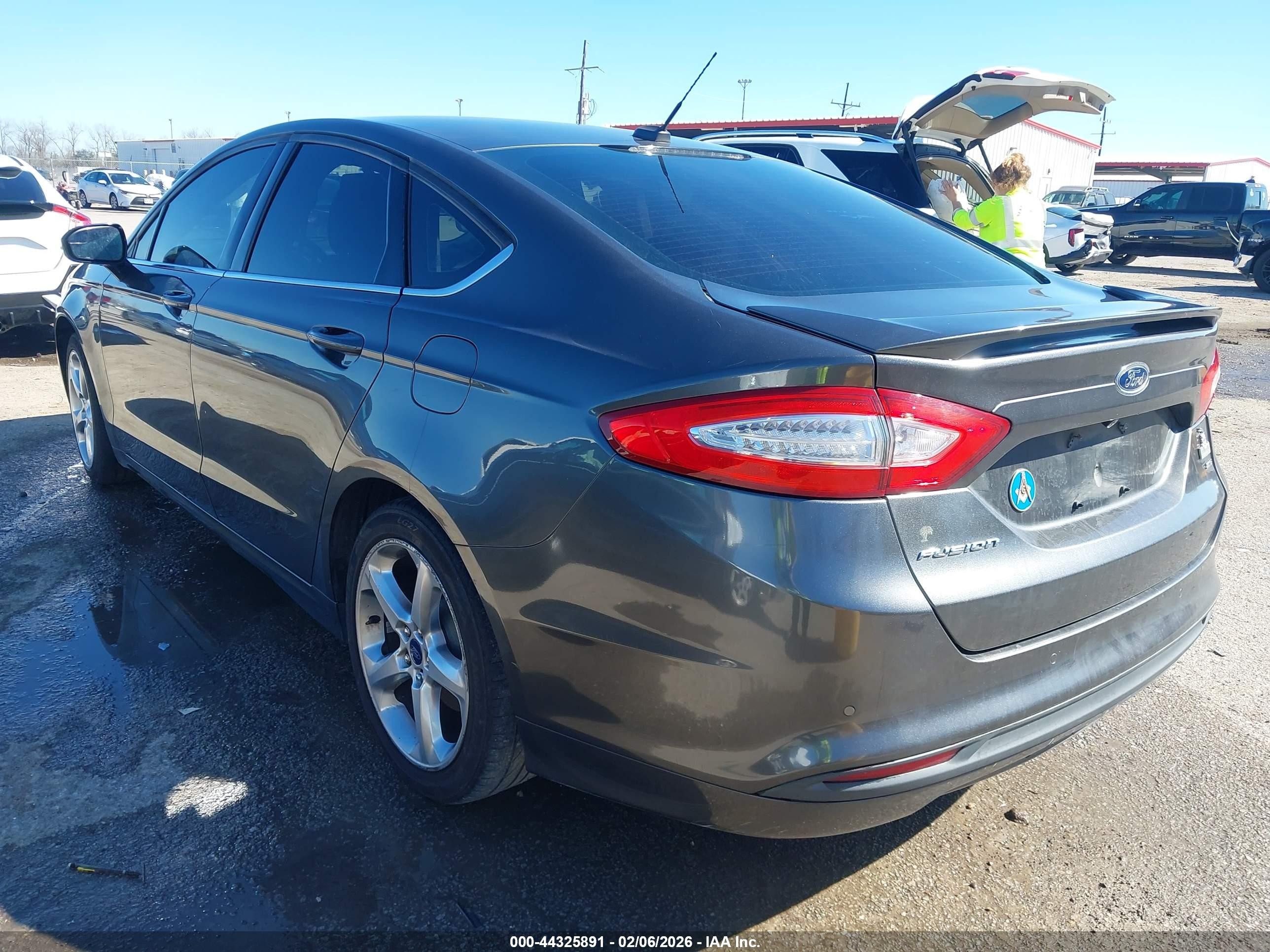 2016 Ford Fusion Se Gray vin: 3FA6P0H75GR351235