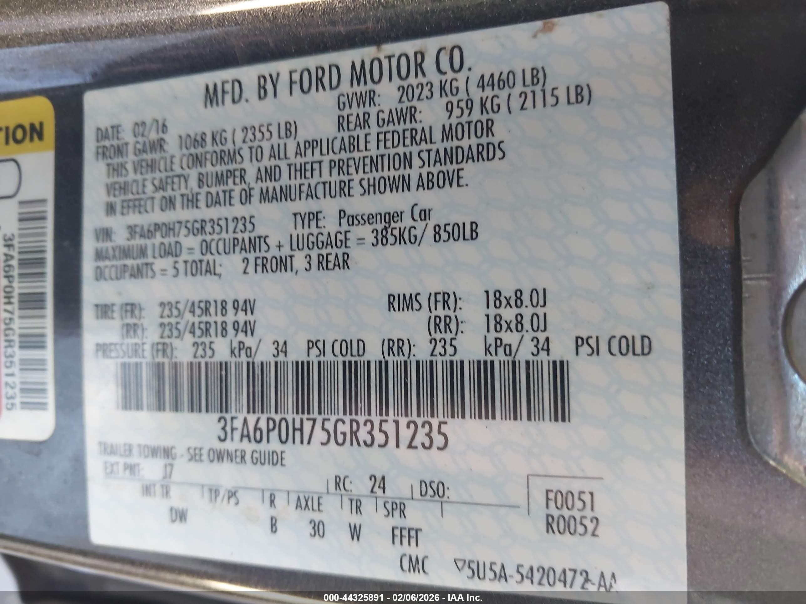 2016 Ford Fusion Se Gray vin: 3FA6P0H75GR351235