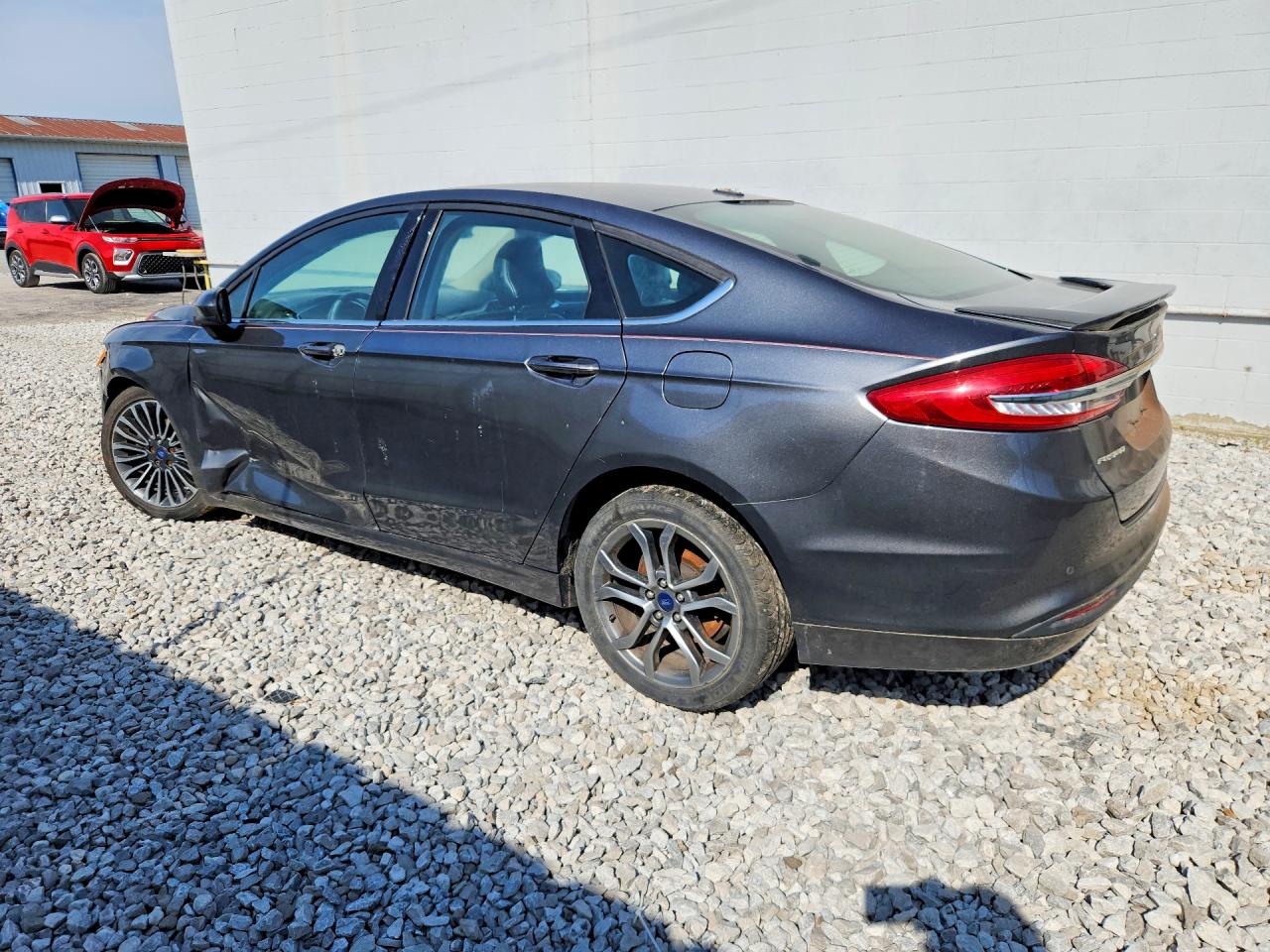 2017 Ford Fusion Se Gray vin: 3FA6P0H75HR227029