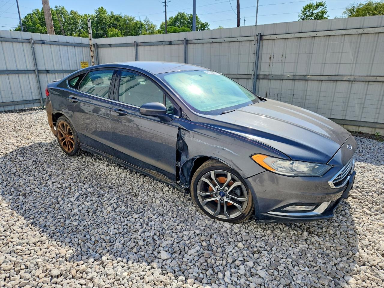 2017 Ford Fusion Se Gray vin: 3FA6P0H75HR227029