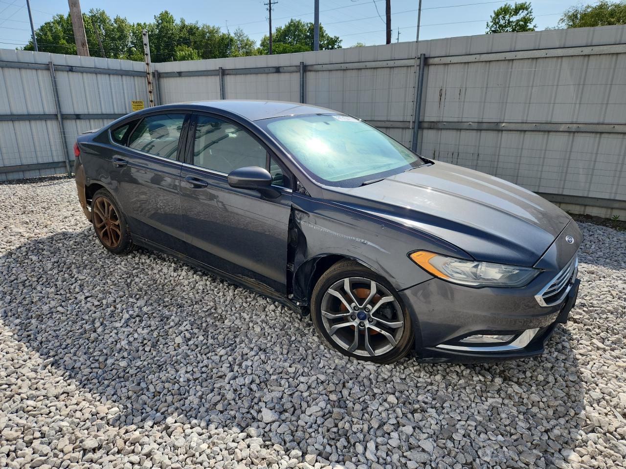 2017 Ford Fusion Se Gray vin: 3FA6P0H75HR227029 Damage: Front Bumper/Cover, Broken, Replacement Required