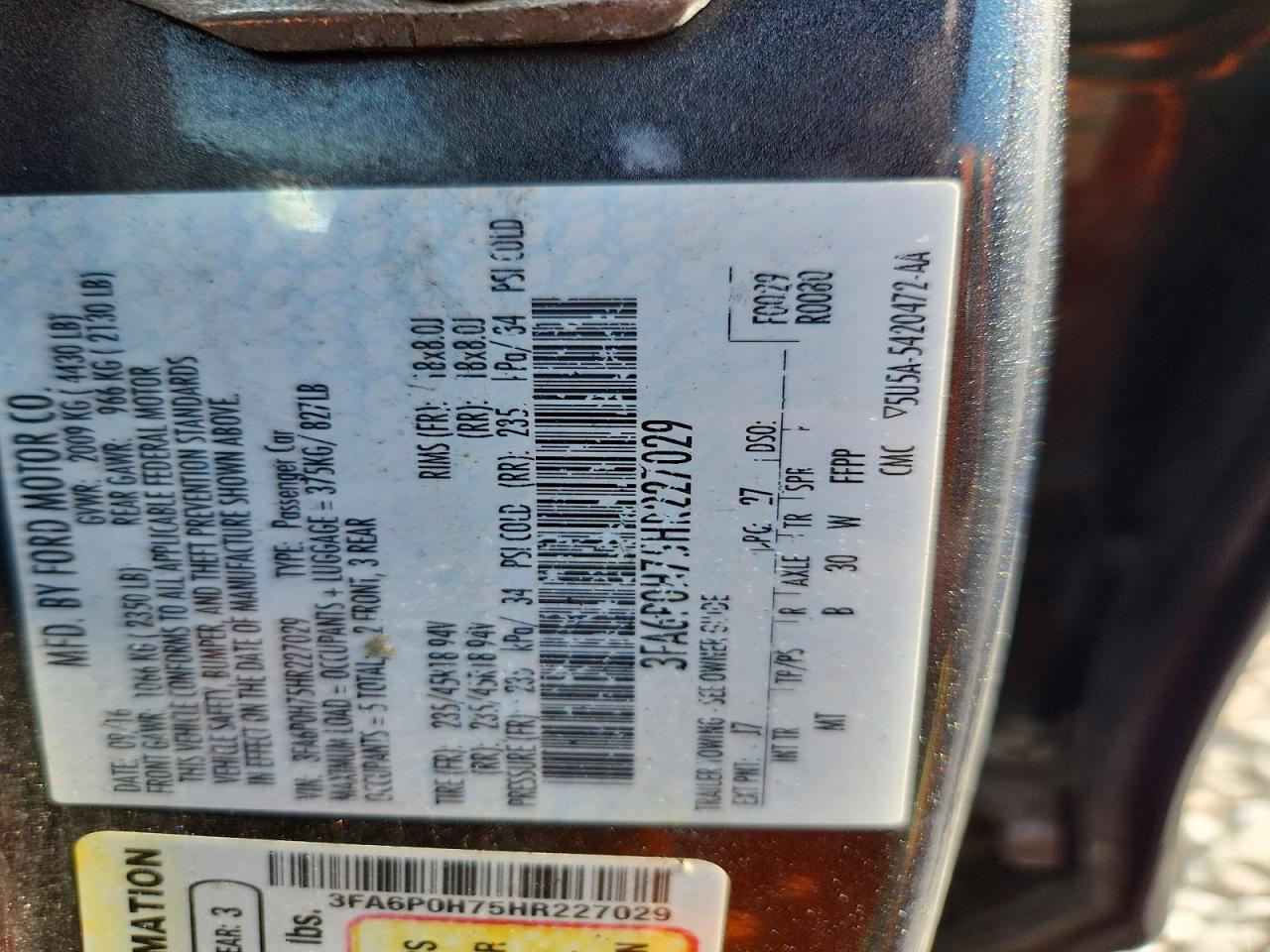 2017 Ford Fusion Se Gray vin: 3FA6P0H75HR227029