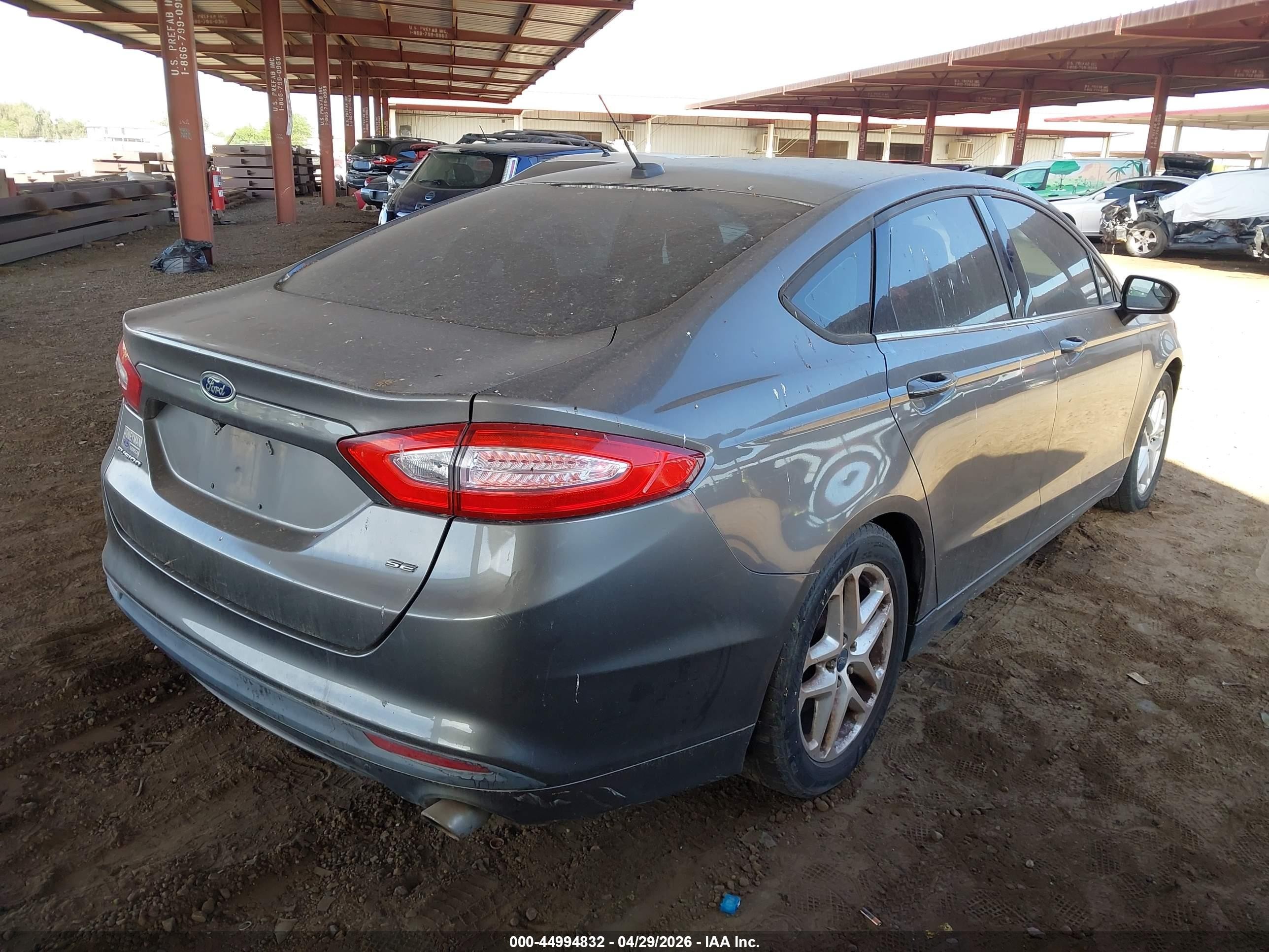2013 Ford Fusion Se Gray vin: 3FA6P0H76DR140492