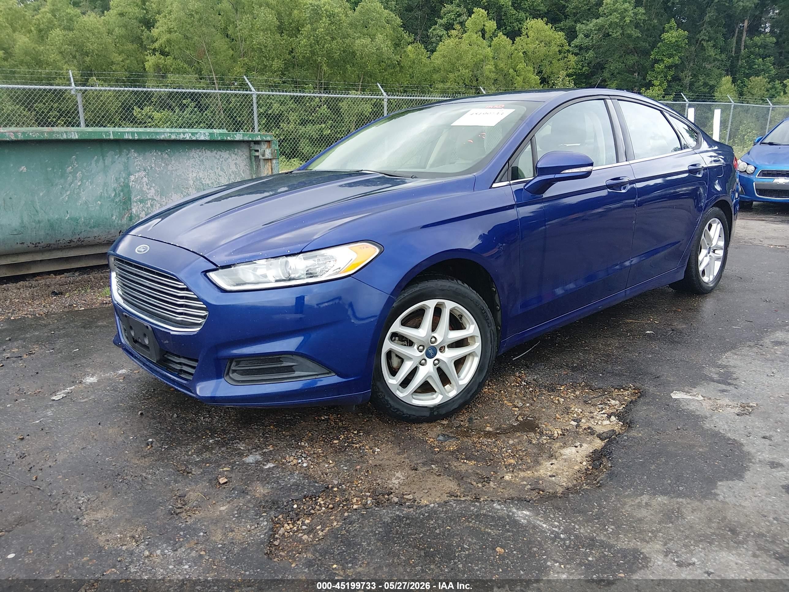 2013 Ford Fusion Se Синий vin: 3FA6P0H76DR162475