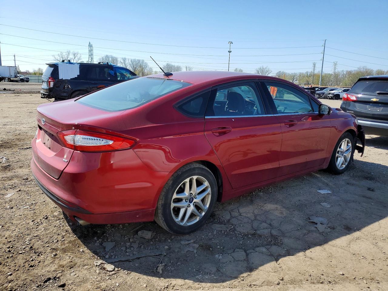 2013 Ford Fusion Se Red vin: 3FA6P0H76DR214400