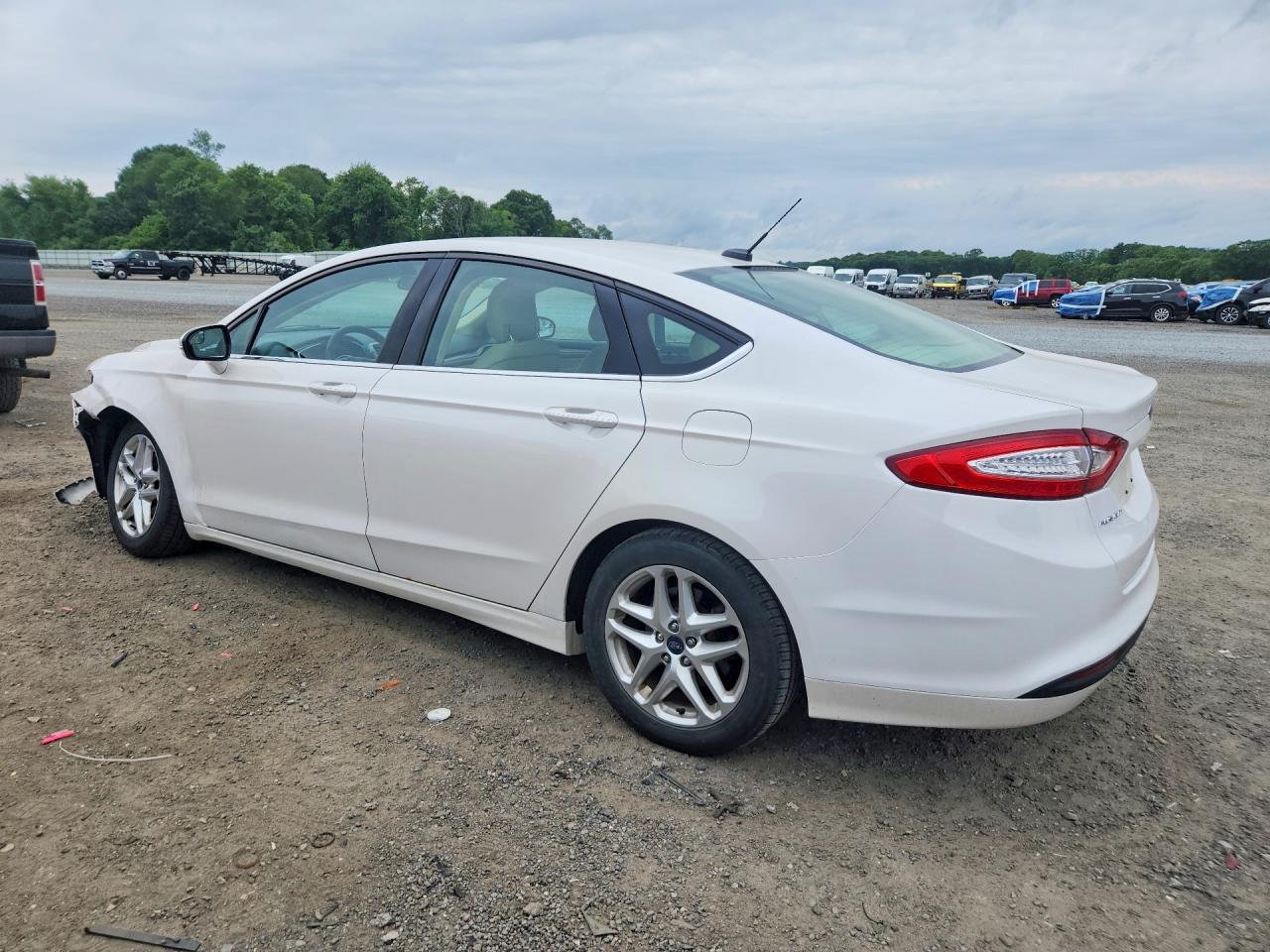 2013 Ford Fusion Se White vin: 3FA6P0H76DR315596