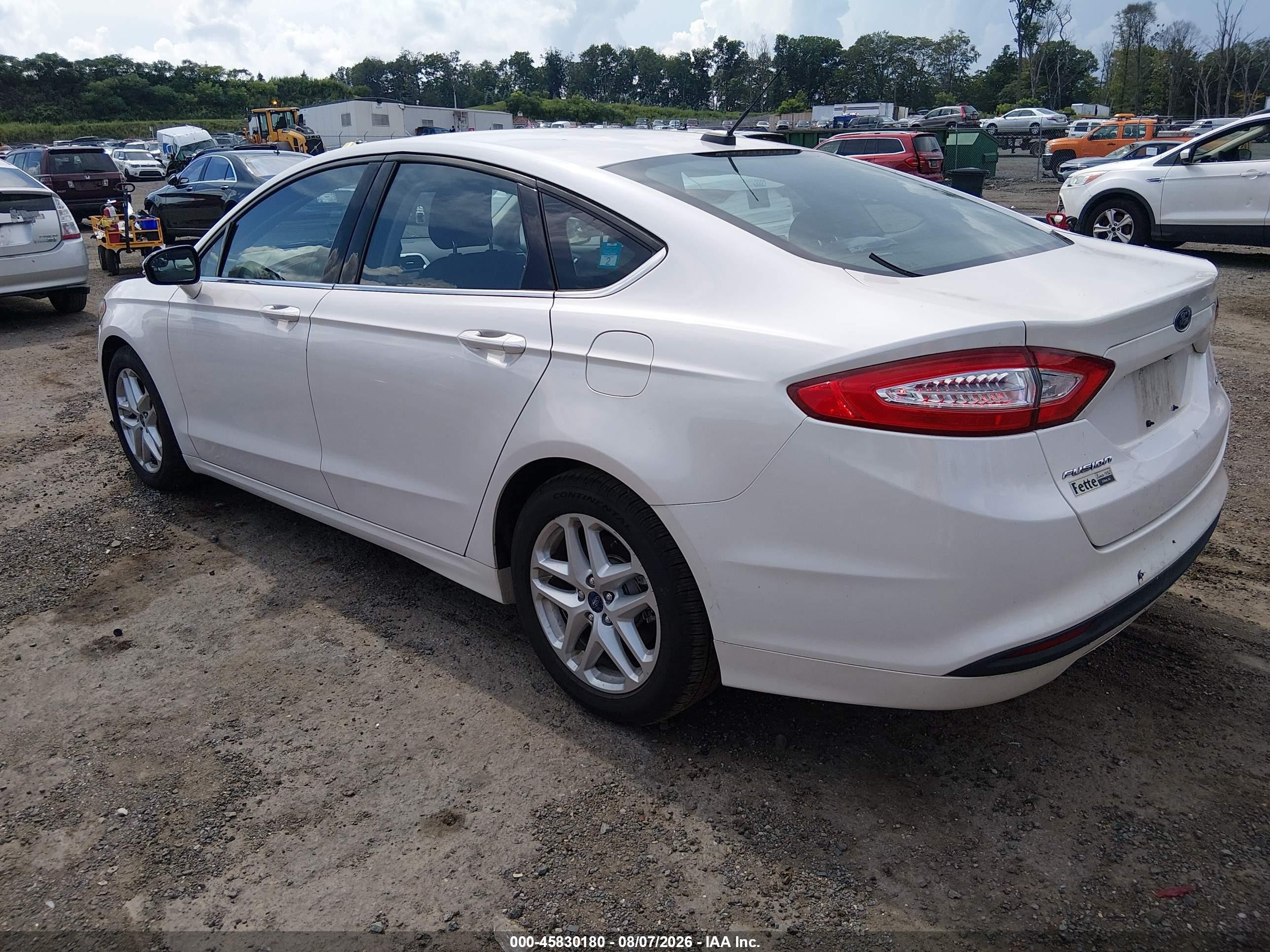 2013 Ford Fusion Se White vin: 3FA6P0H76DR316165