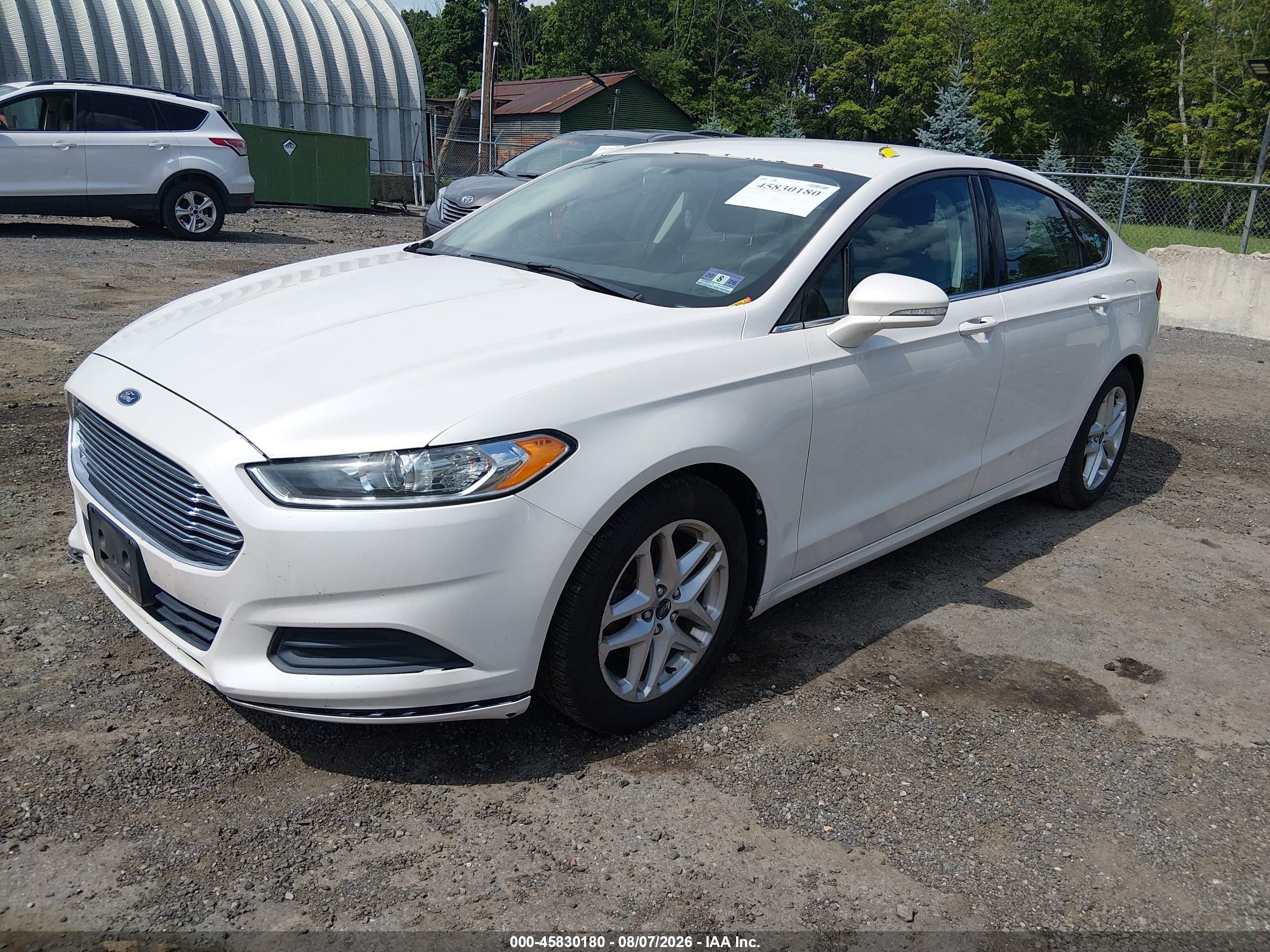 2013 Ford Fusion Se White vin: 3FA6P0H76DR316165