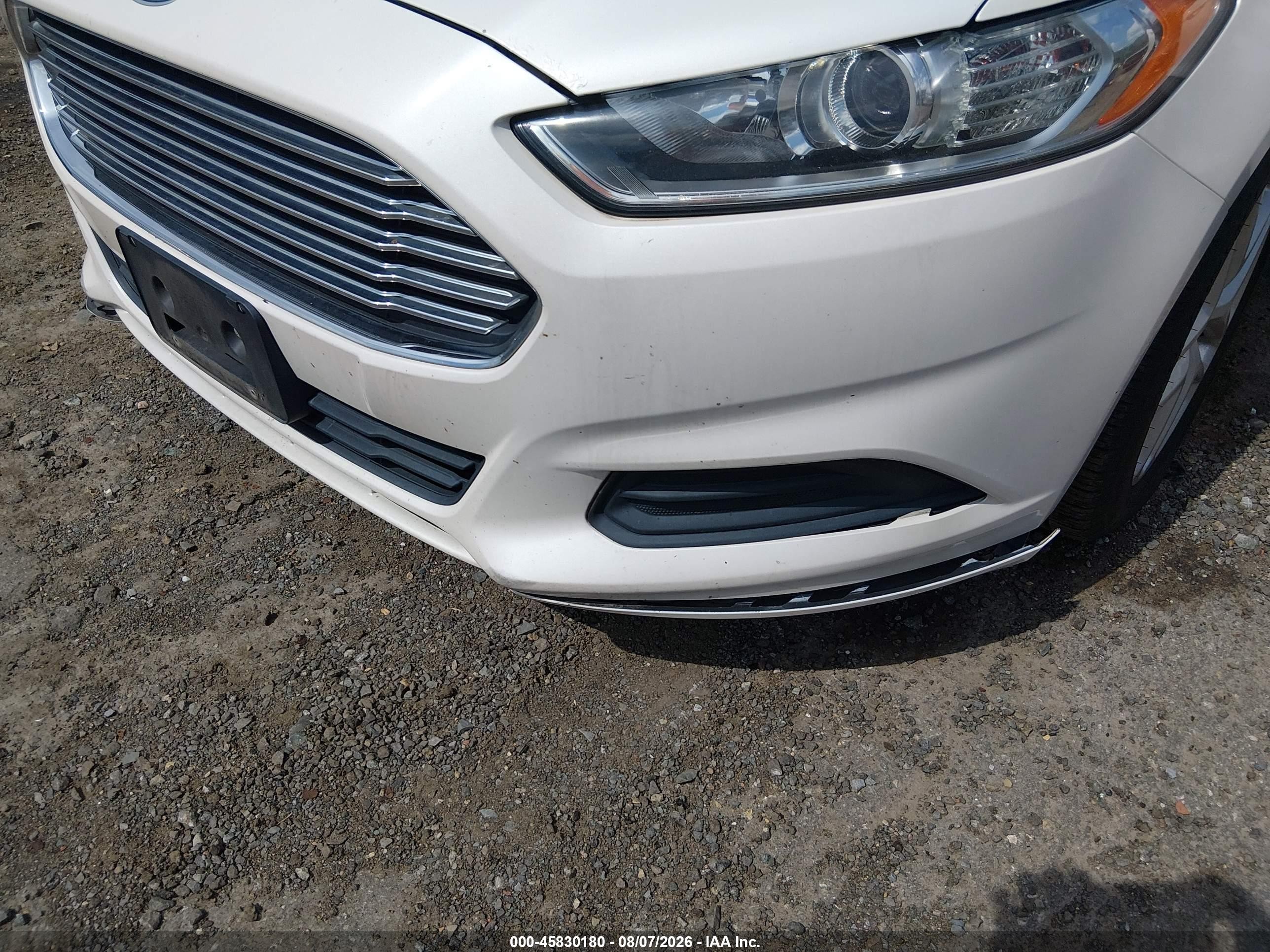 2013 Ford Fusion Se White vin: 3FA6P0H76DR316165