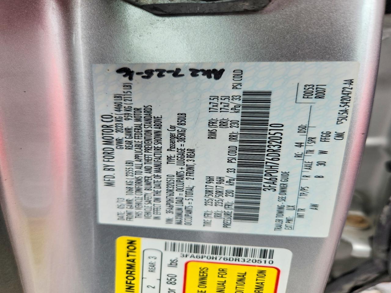 2013 Ford Fusion Se Silver vin: 3FA6P0H76DR320510
