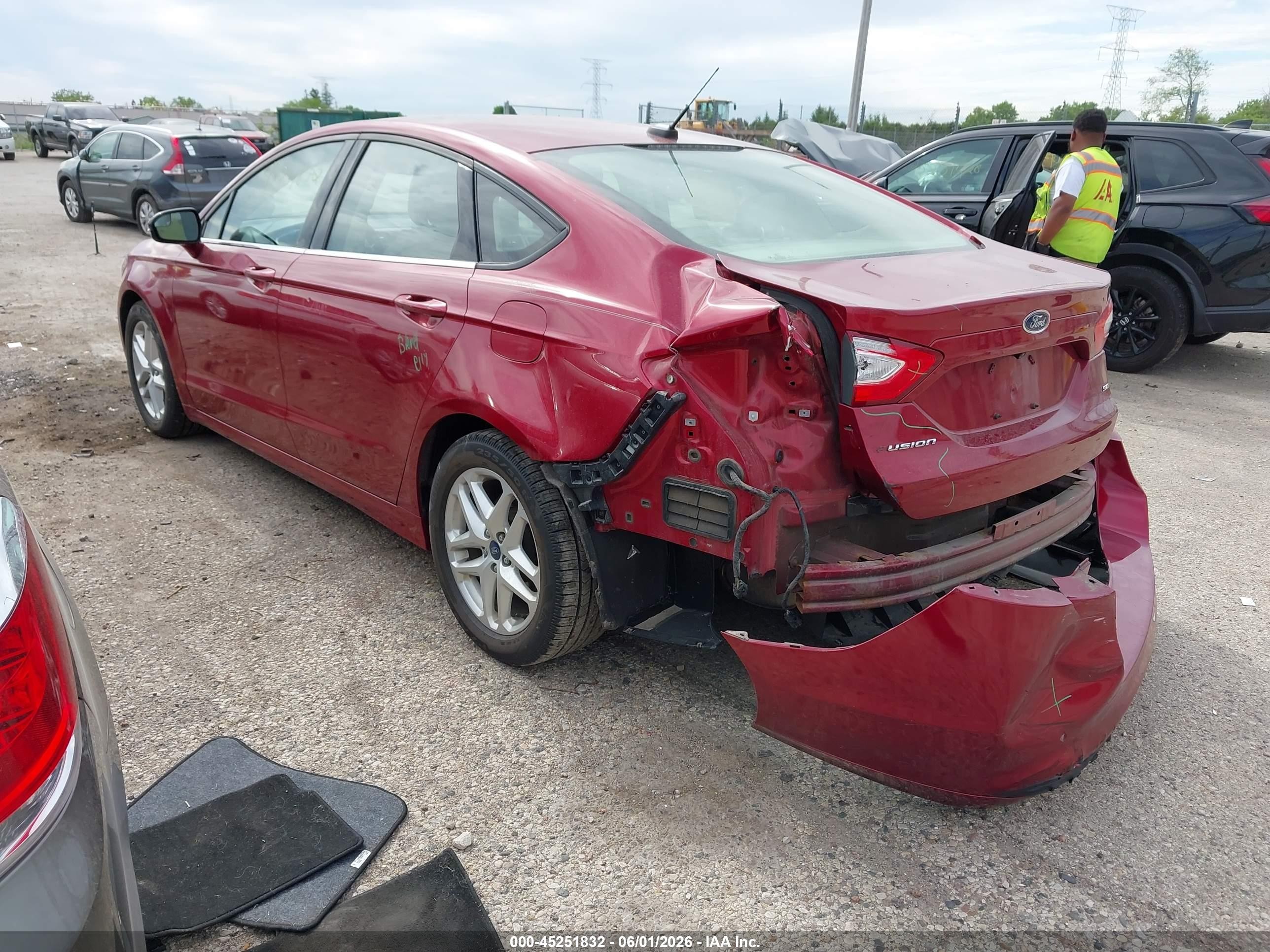 2013 Ford Fusion Se Red vin: 3FA6P0H76DR357749