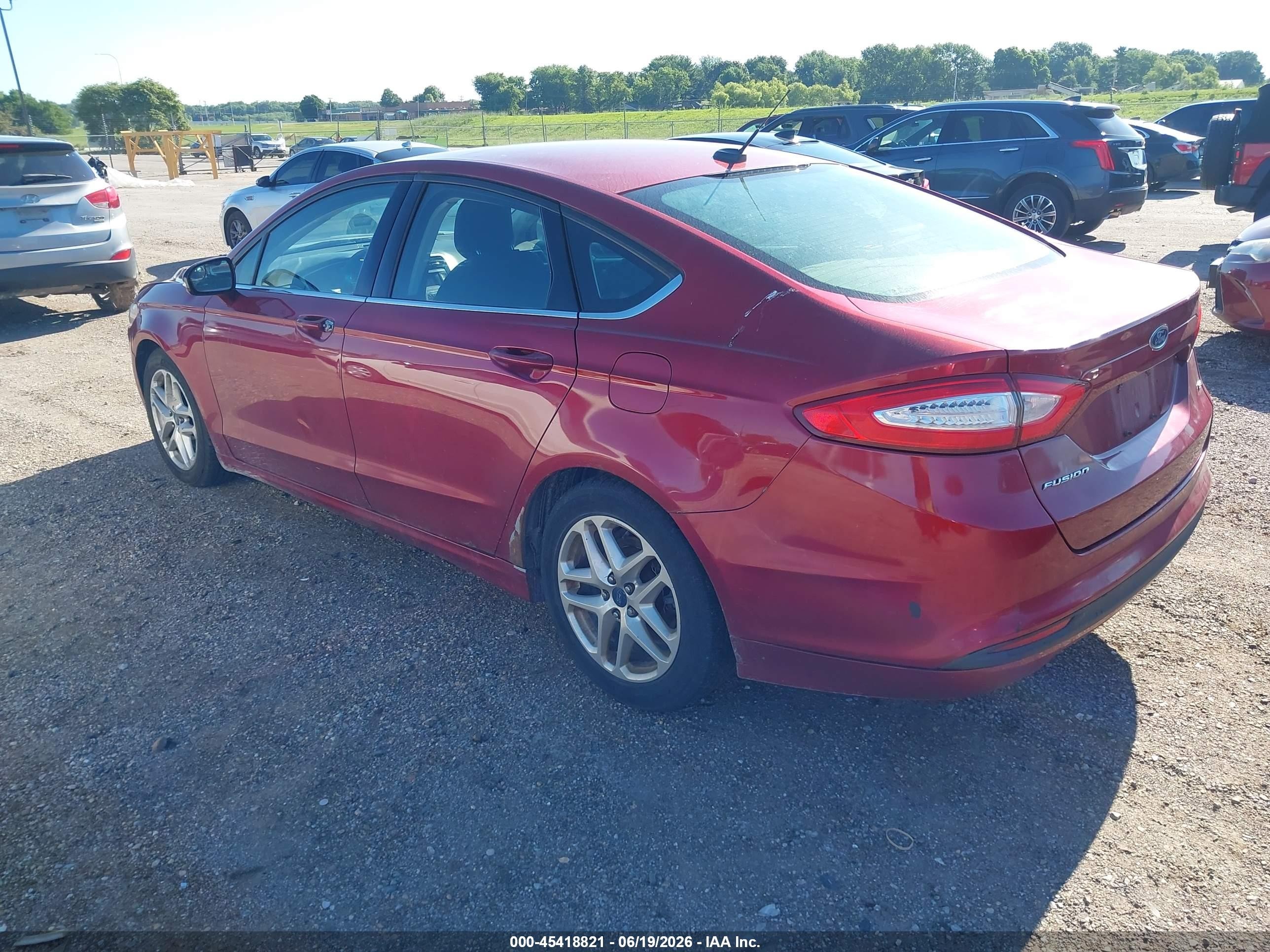 2013 Ford Fusion Se Red vin: 3FA6P0H76DR374650