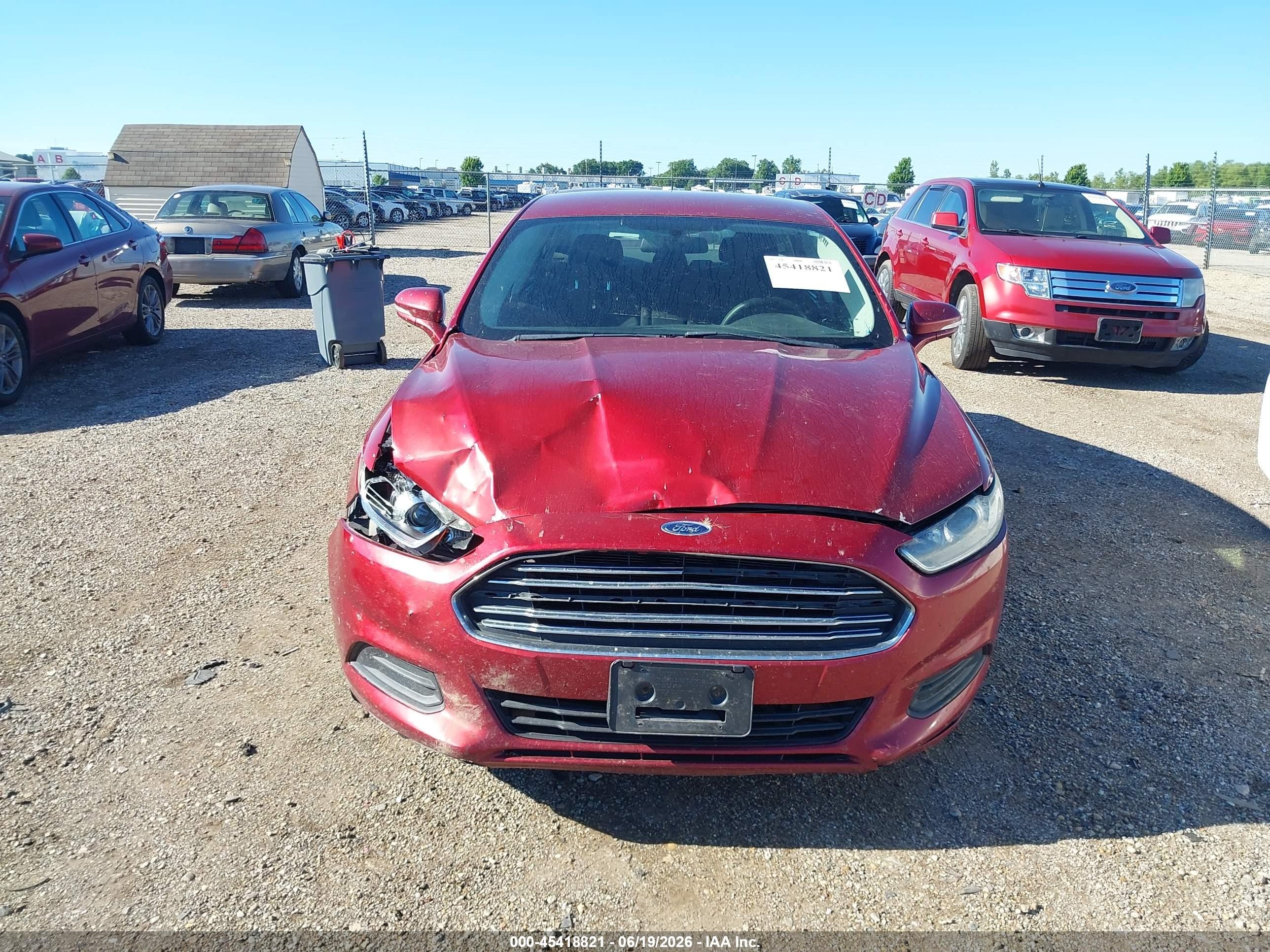 2013 Ford Fusion Se Red vin: 3FA6P0H76DR374650