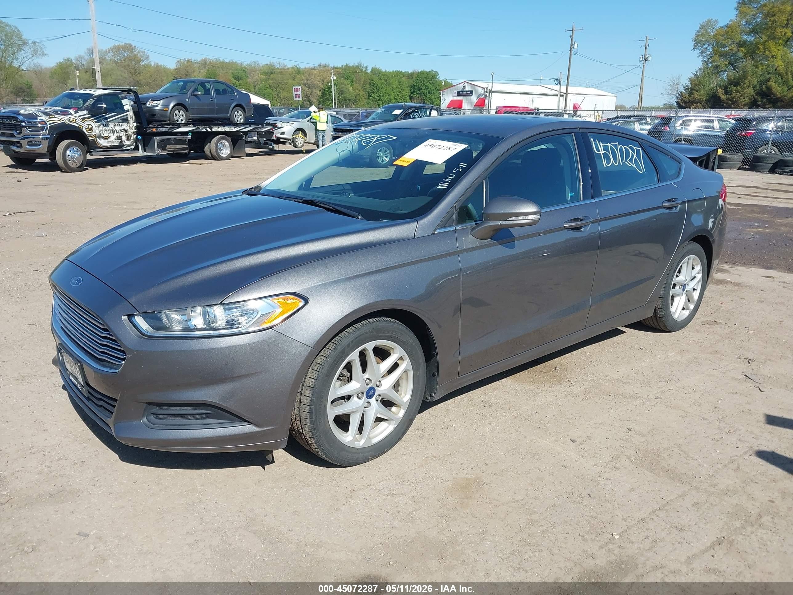 2014 Ford Fusion Se Gray vin: 3FA6P0H76ER102357