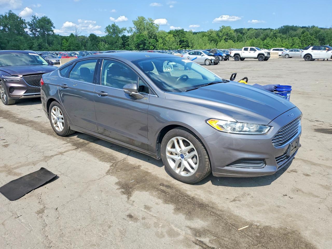 2014 Ford Fusion Se Gray vin: 3FA6P0H76ER106103