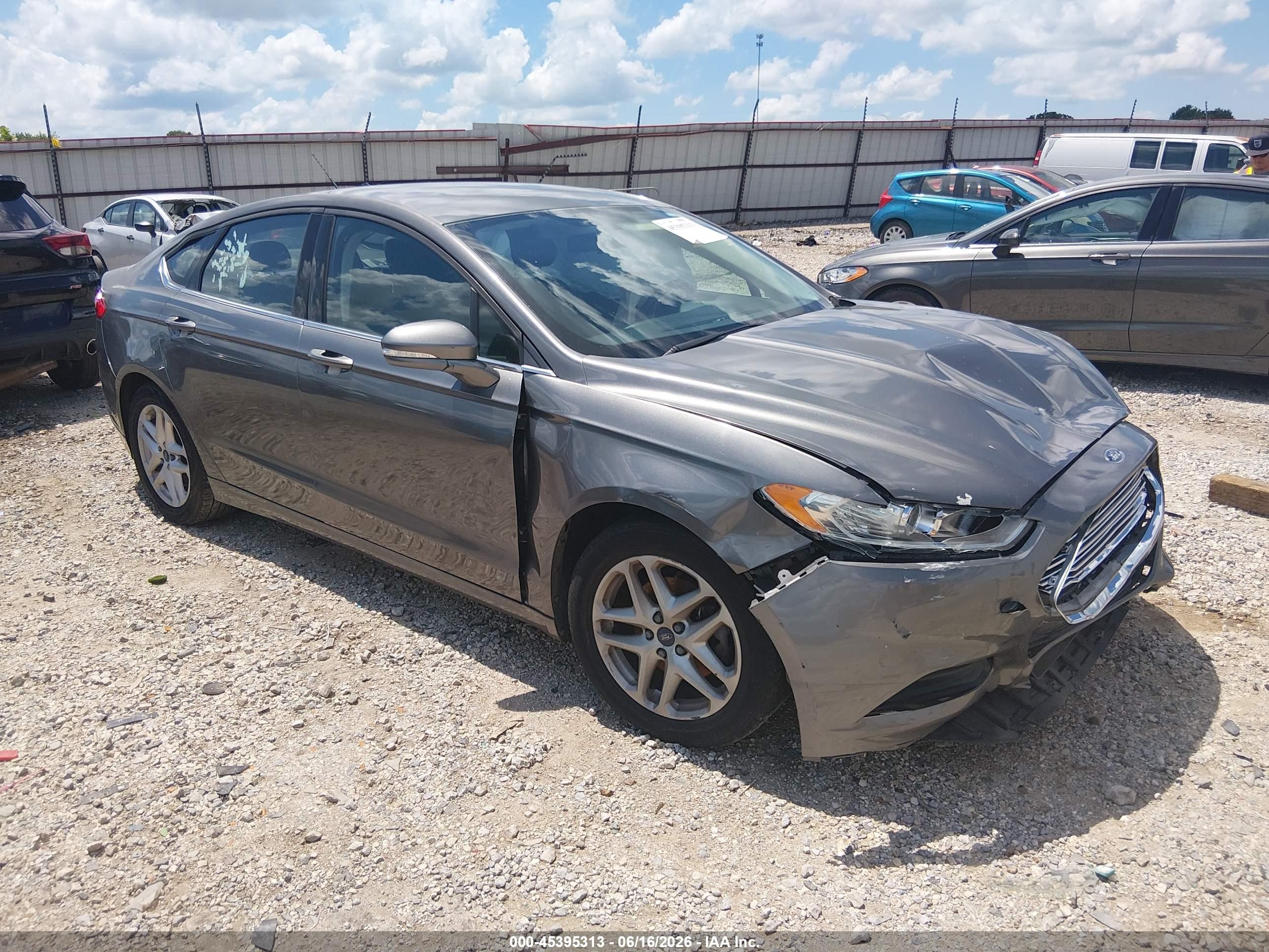 2014 Ford Fusion Se Gray vin: 3FA6P0H76ER204399