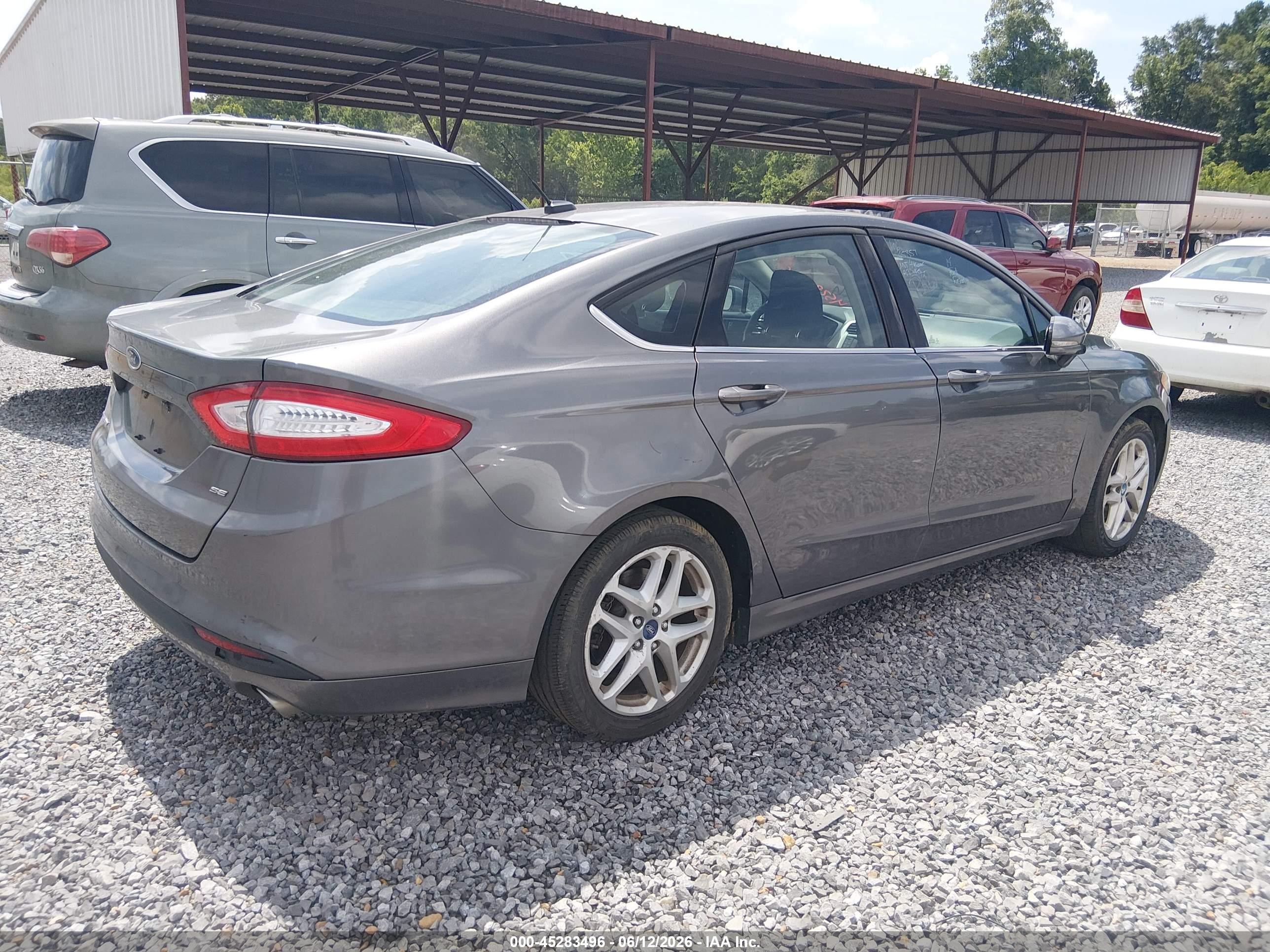 2014 Ford Fusion Se Gray vin: 3FA6P0H76ER245857