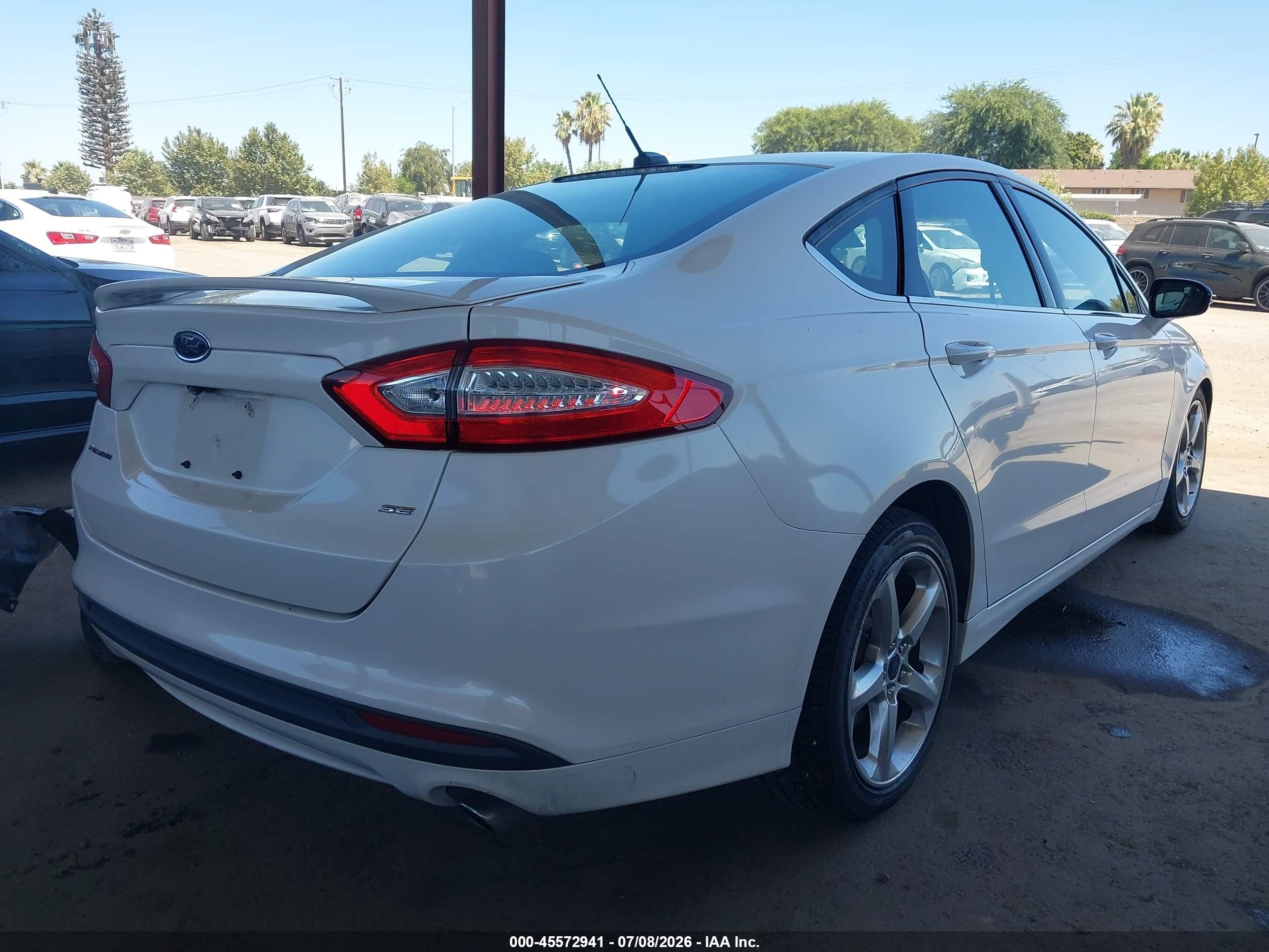 2014 Ford Fusion Se White vin: 3FA6P0H76ER270080