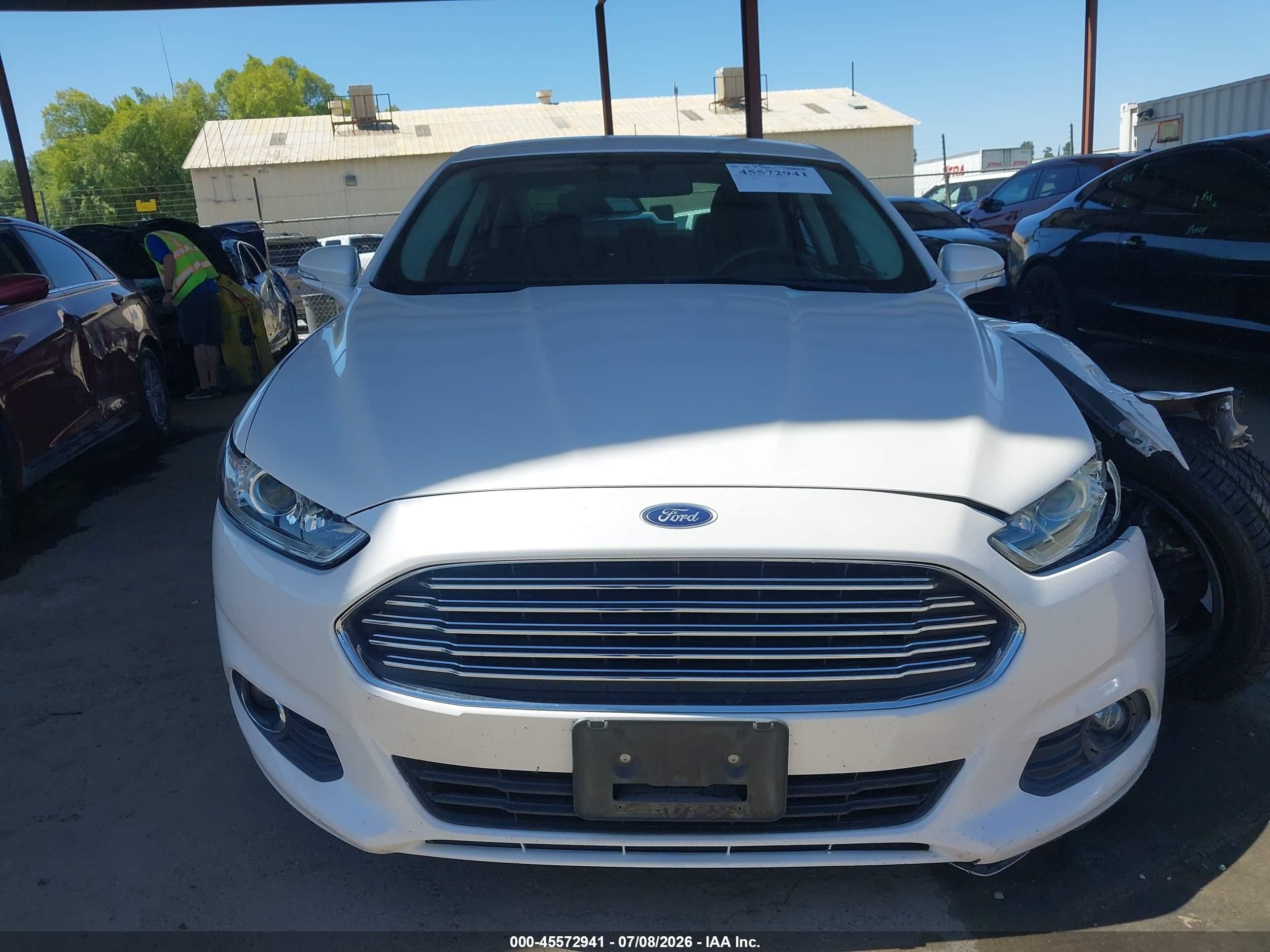 2014 Ford Fusion Se White vin: 3FA6P0H76ER270080