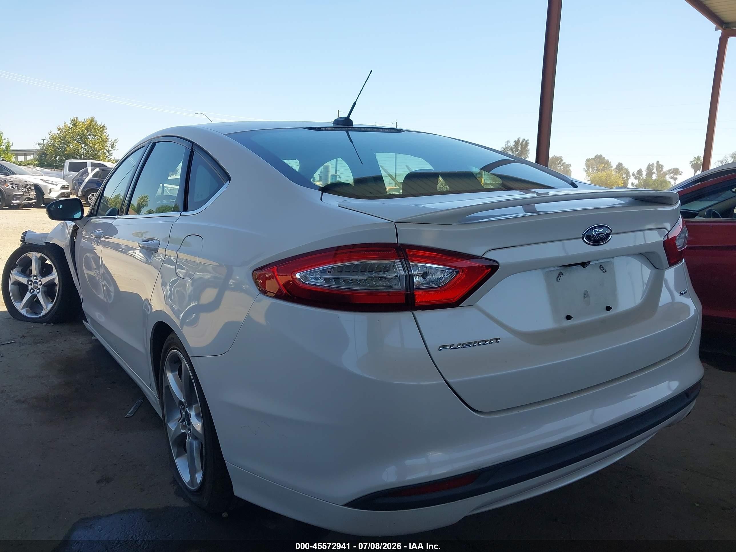 2014 Ford Fusion Se White vin: 3FA6P0H76ER270080