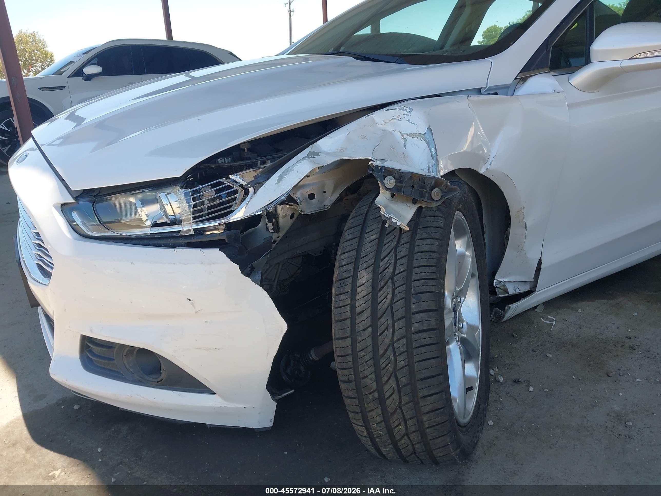 2014 Ford Fusion Se White vin: 3FA6P0H76ER270080