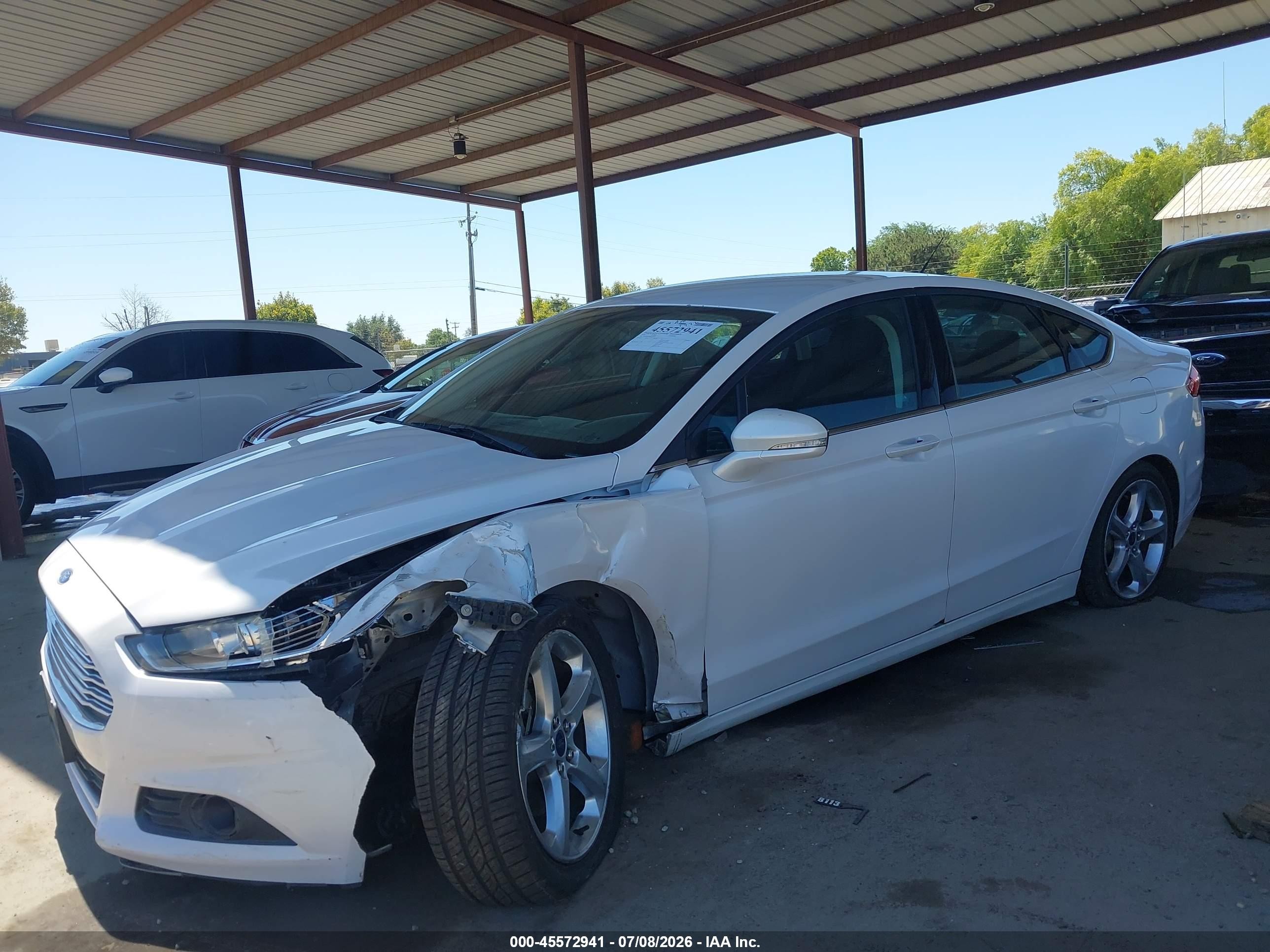 2014 Ford Fusion Se White vin: 3FA6P0H76ER270080