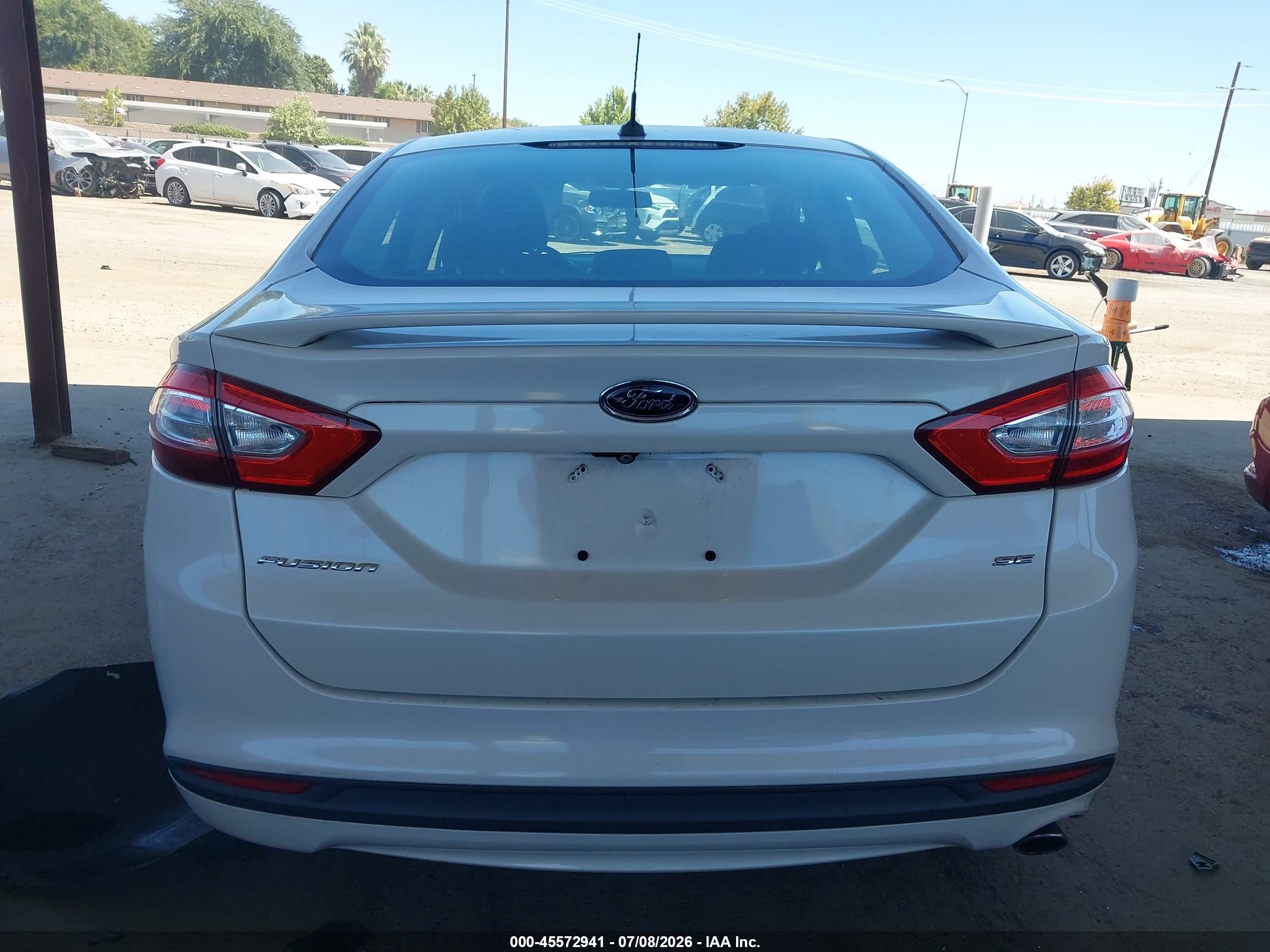 2014 Ford Fusion Se White vin: 3FA6P0H76ER270080