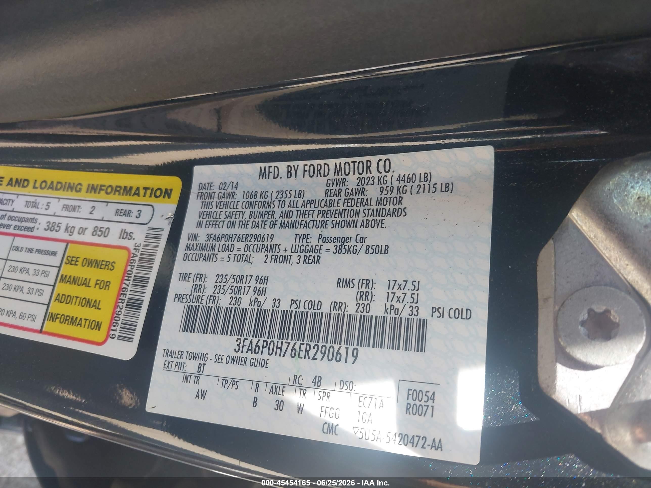 2014 Ford Fusion Se Black vin: 3FA6P0H76ER290619